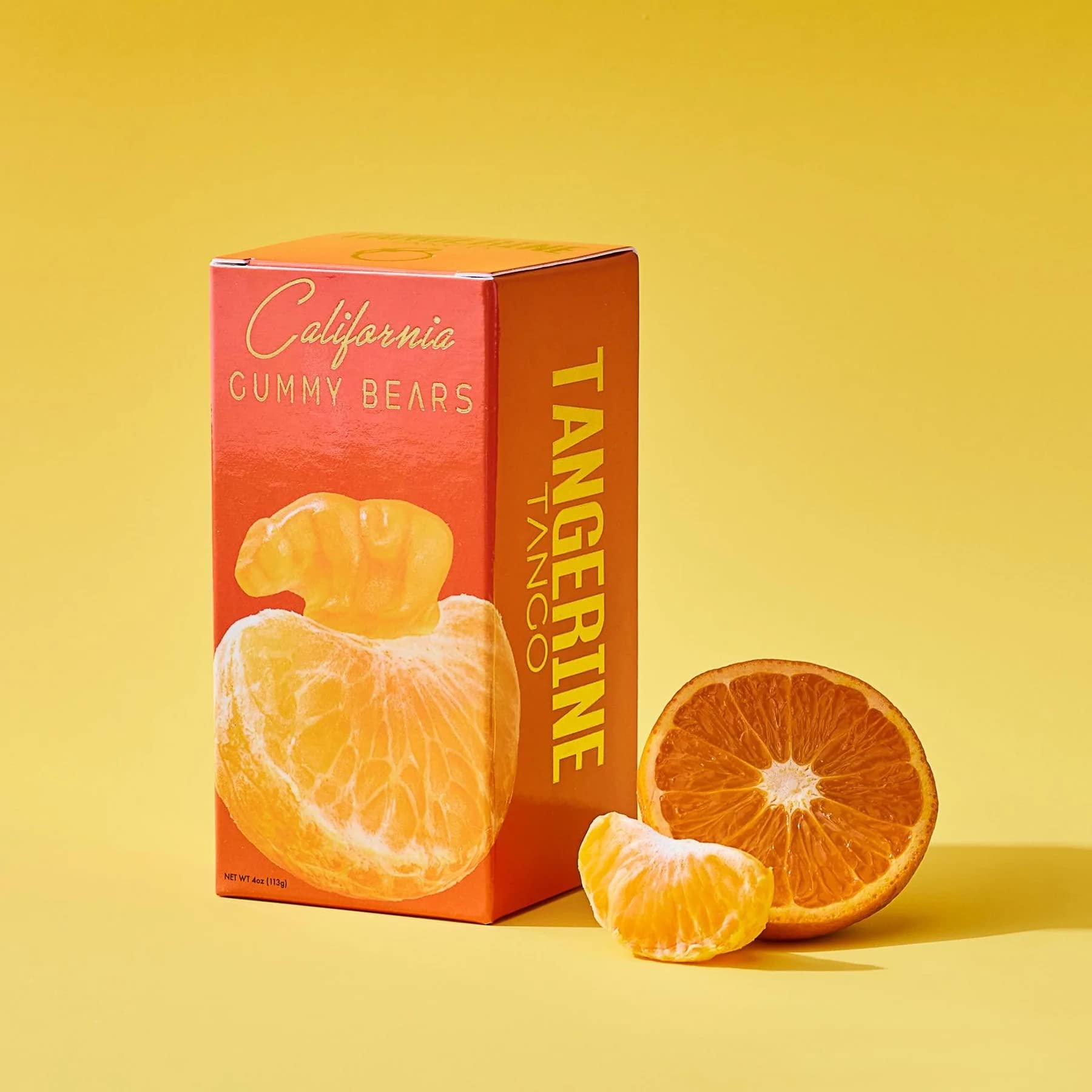 California Gummy Bears 4oz Gift Box - Tangerine Flavor | Delicious & Chewy Candy for Parties, Gifts & Snacking