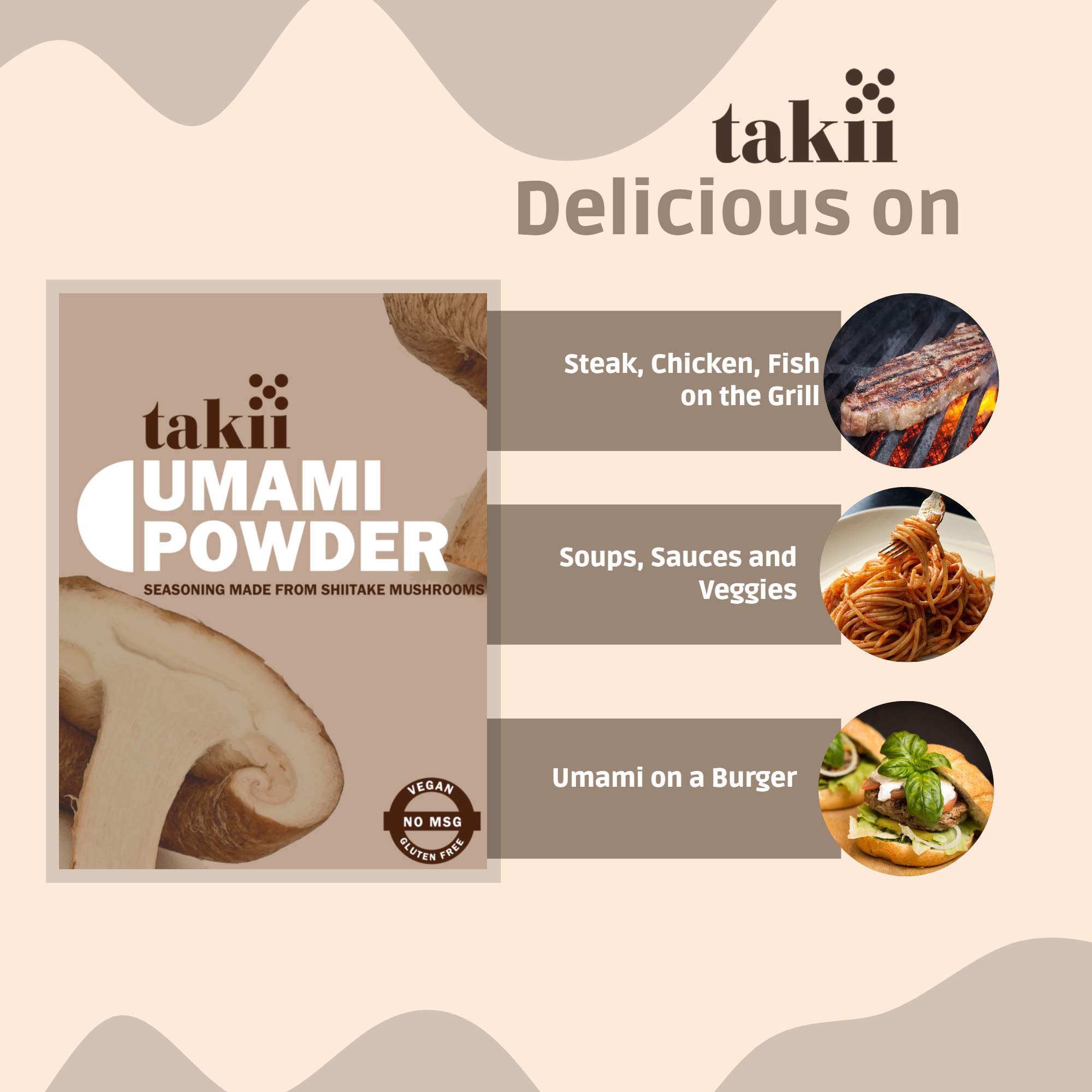 Takii Pure Umami Powder - 4.4 Lbs Bulk (2kg) - Natural Flavor Enhancer for Cooking, Baking & Seasoning - Perfect for Soups, Sauces, Marinades & Meat Rubs