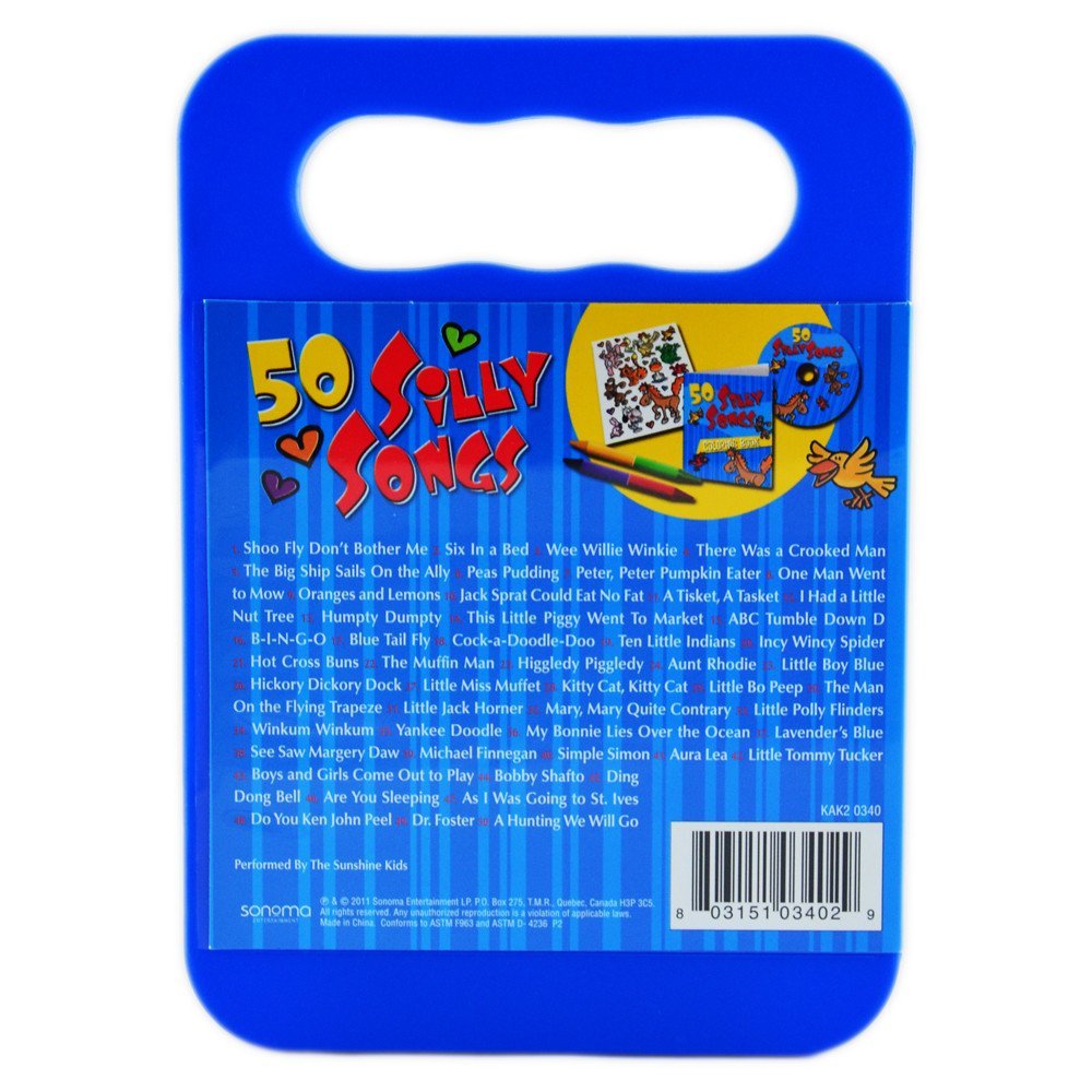 50 Super Songs CD Activity Kit with Stickers, Crayons & Coloring Book - Portable Music Learning Set for Kids | Perfect for Road Trips, Classroom Activities & Birthday Gifts