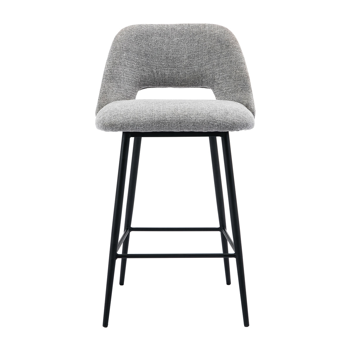Belmont Fabric Bar Stool - Modern Kitchen Counter Height Stool with Padded Seat, Adjustable Height, and Non-Slip Feet - Perfect for Home Bars, Kitchen Islands, and Breakfast Nooks