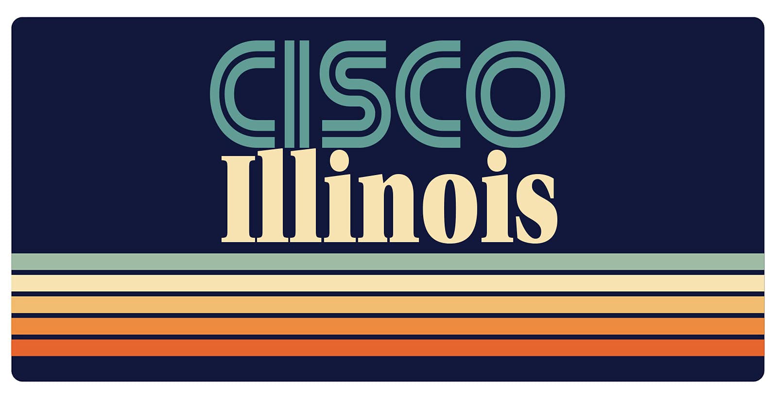 Vintage Retro Style 5-Pack 2.5-Inch Fridge Magnets - Cisco Illinois Themed Collectible Souvenirs for Refrigerator, Office, Home & Travel Memories
