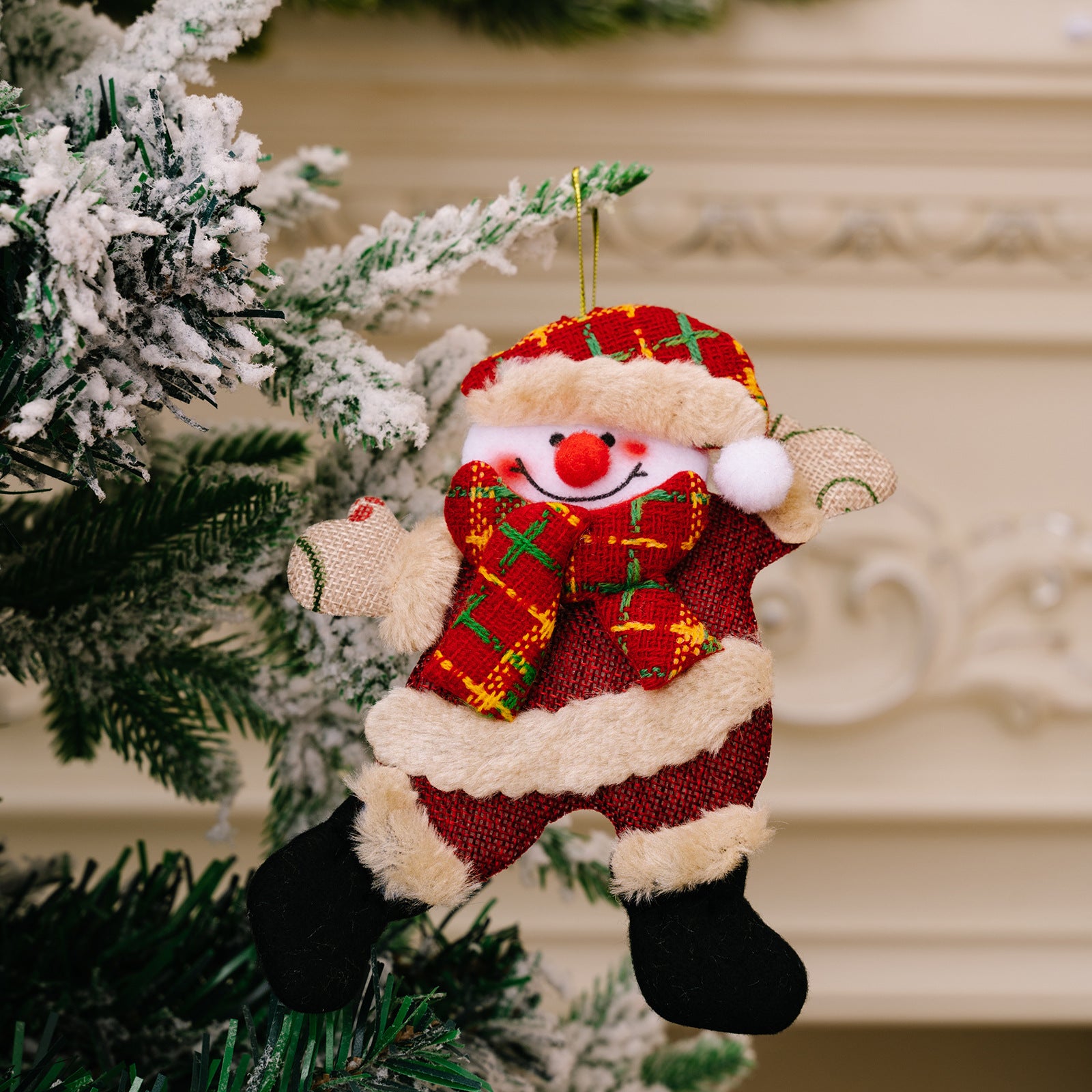 12pcs Dancing Snowman Ornaments for Christmas Tree - Festive Holiday Decor for Home, Office & Party Decorations