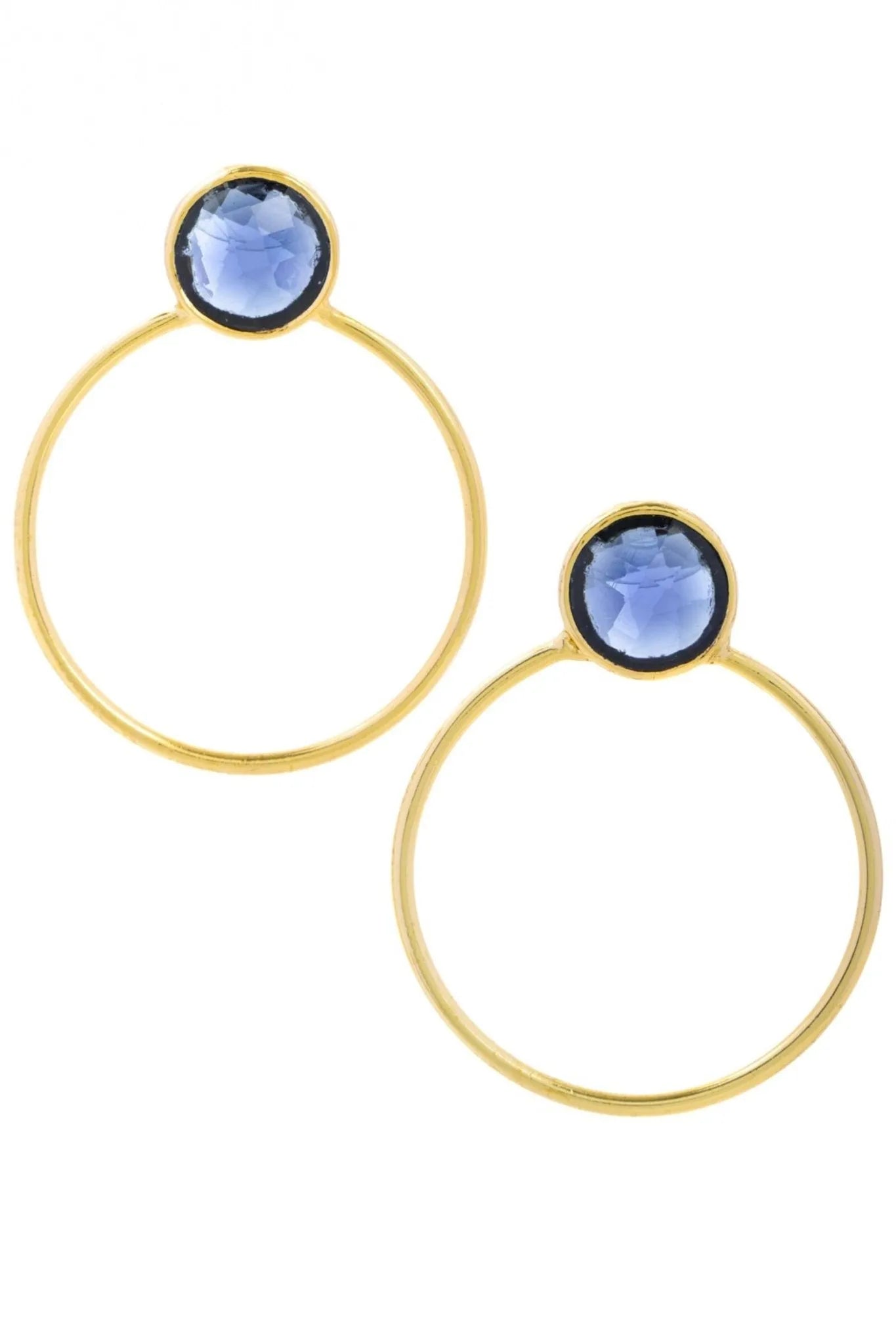 Gemstone Stud Hoop Earrings for Women - Dainty Gold/Silver Hoops with Natural Stones - Perfect for Everyday Wear, Gift Giving & Special Occasions