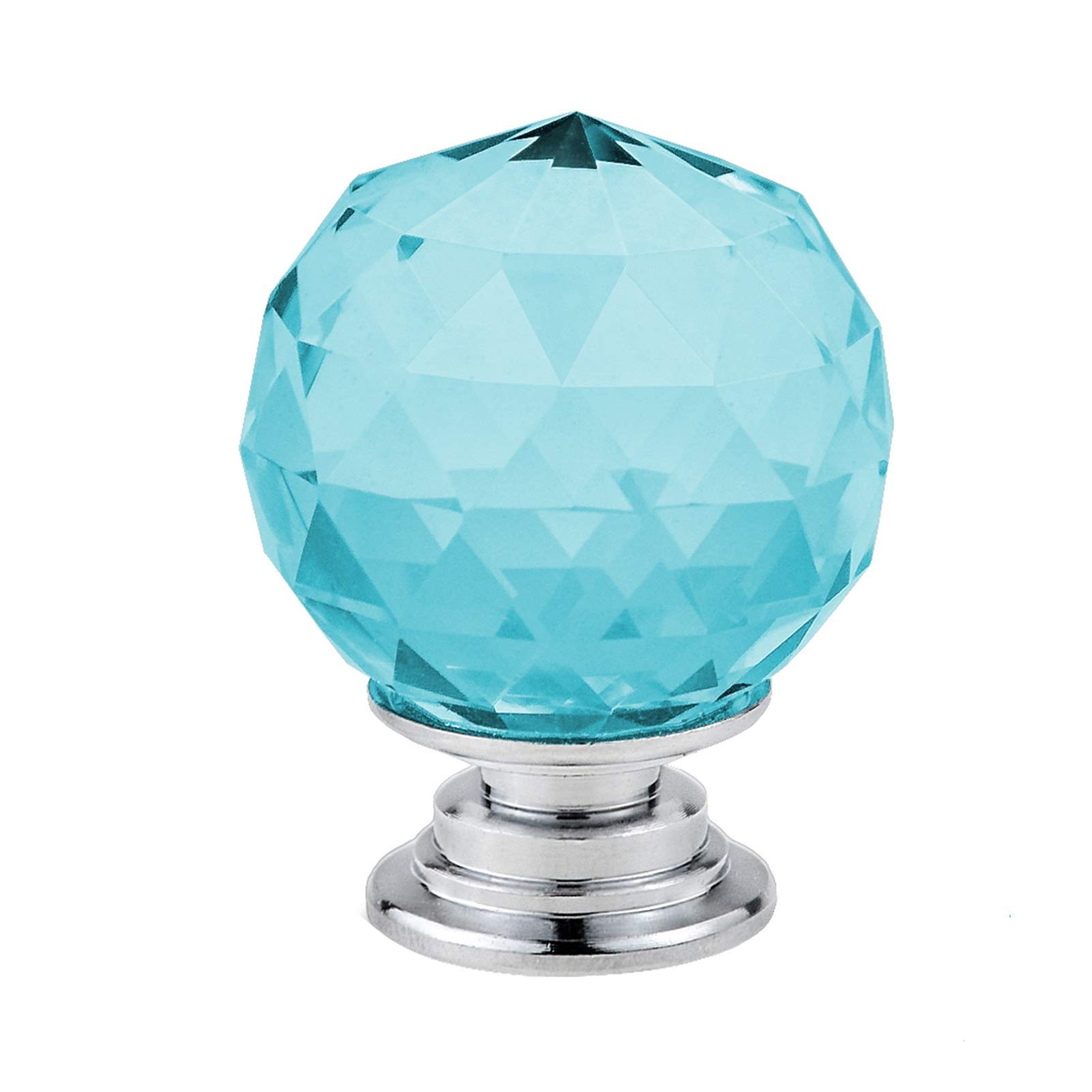 Crystal Ball Glass Knobs - 10Pcs Modern Cabinet Handles for Kitchen & Wardrobe