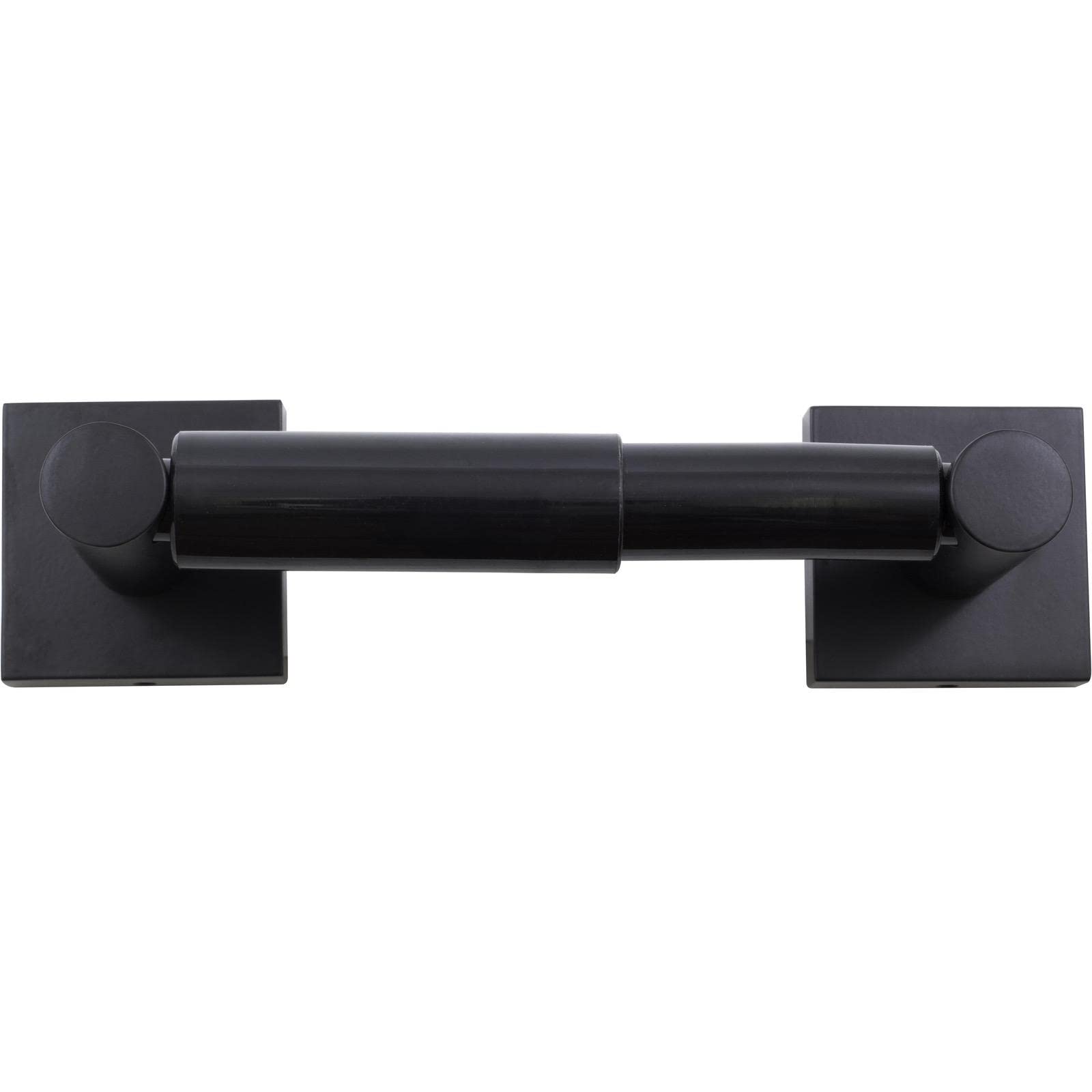 Stainless Steel Vienna Toilet Paper Holder - Matte Black Bathroom Tissue Roll Dispenser for Modern Home & Commercial Restrooms