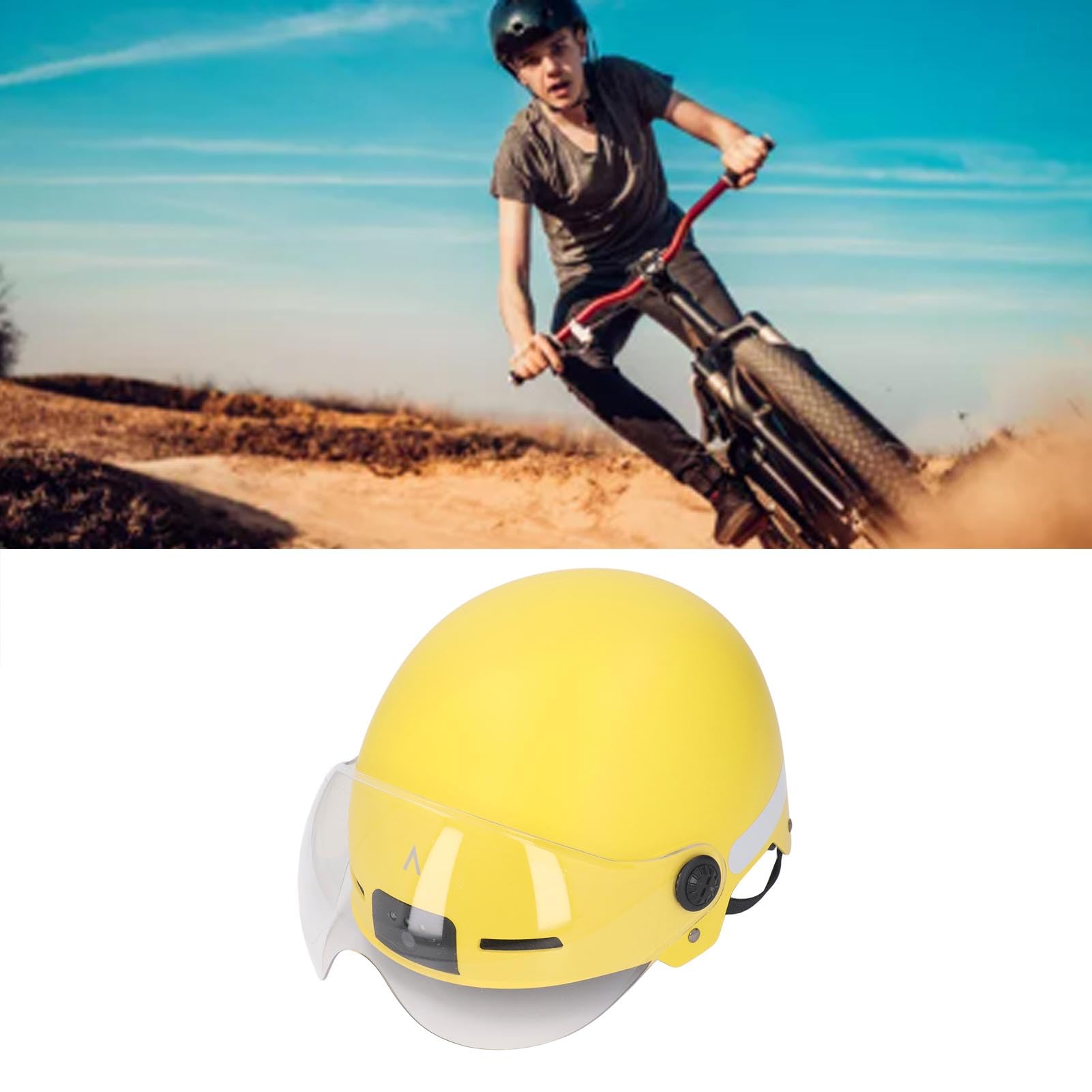 Smart Bike Helmet with Removable Lining & LED Headlight - Lightweight, Durable Cycling Safety Gear for Adults - Perfect for Road Biking, Mountain Cycling & Night Rides