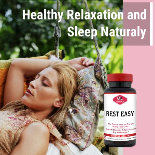 Olympian Labs Rest Easy Melatonin & Herbal Sleep Supplement - 60 Vegan Capsules for Deep Sleep & Relaxation | Natural Sleep Aid for Stress Relief & Nighttime Wellness