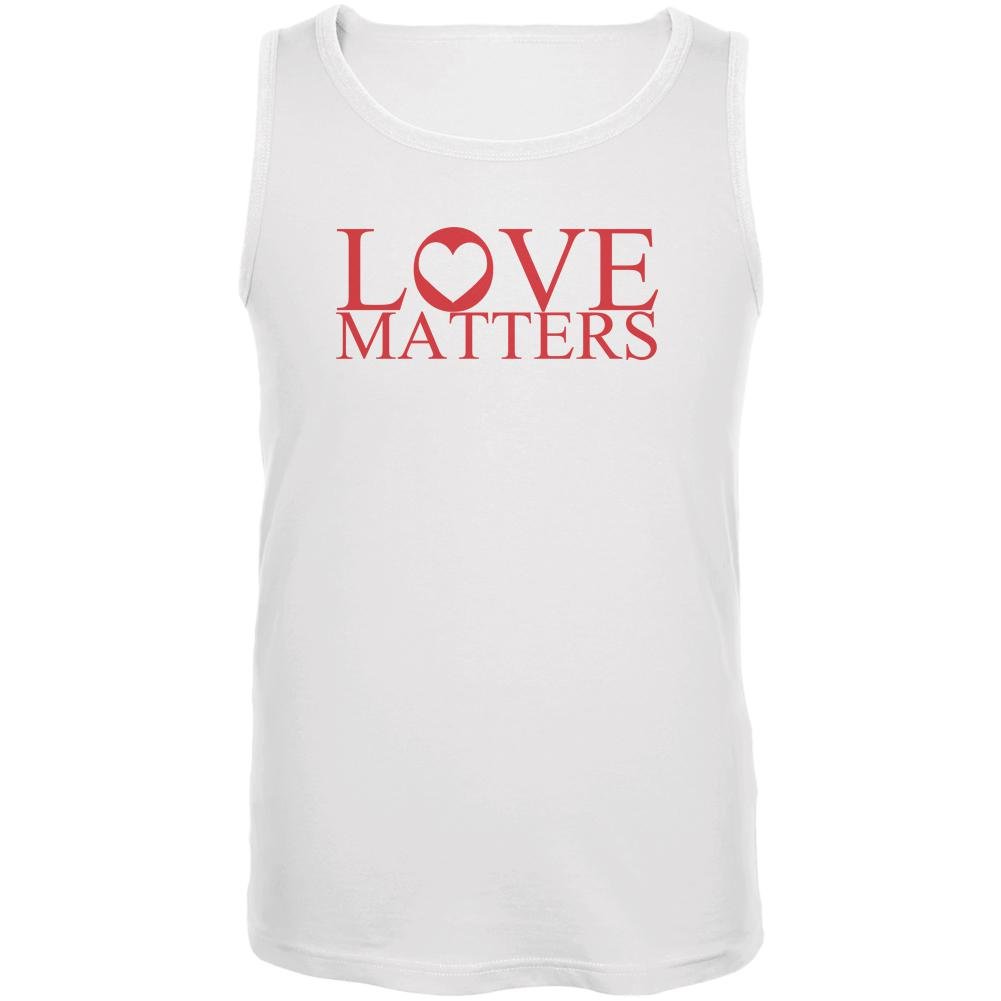 Love Matters Men's White Tank Top 5XL - Comfortable & Breathable Summer Workout Shirt for Gym, Running, and Casual Wear