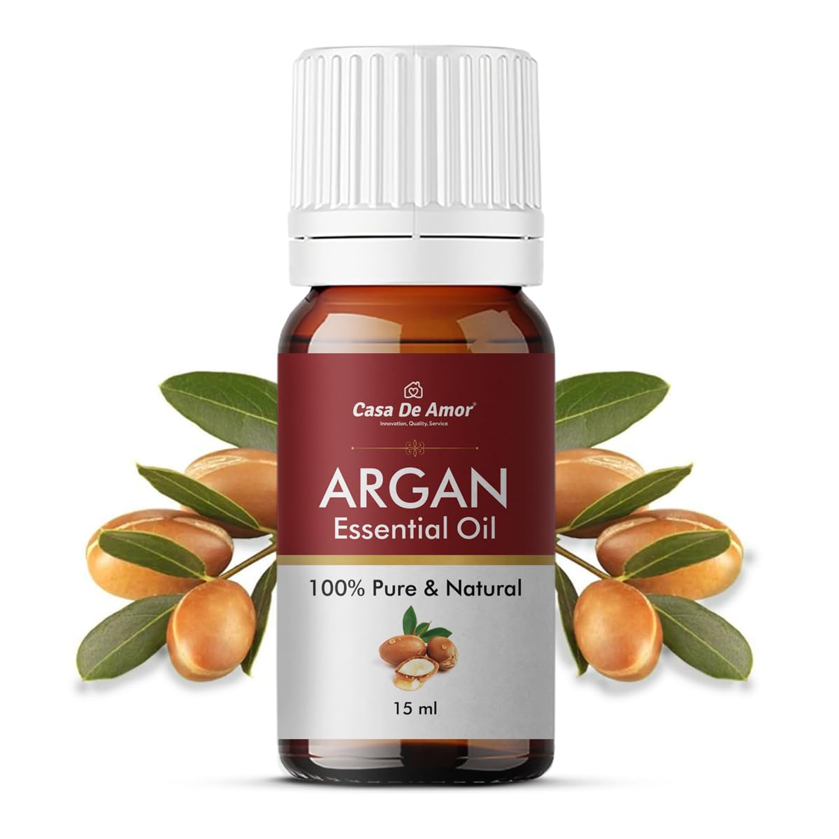 Pure Organic Argan Oil for Hair Growth, Skin Moisturizer & Stretch Mark Care - 100% Natural Treatment for Hair, Face, Nails & Lips - 15ml Bottle for Men & Women - Perfect for Daily Beauty Routine & Anti-Aging Skincare