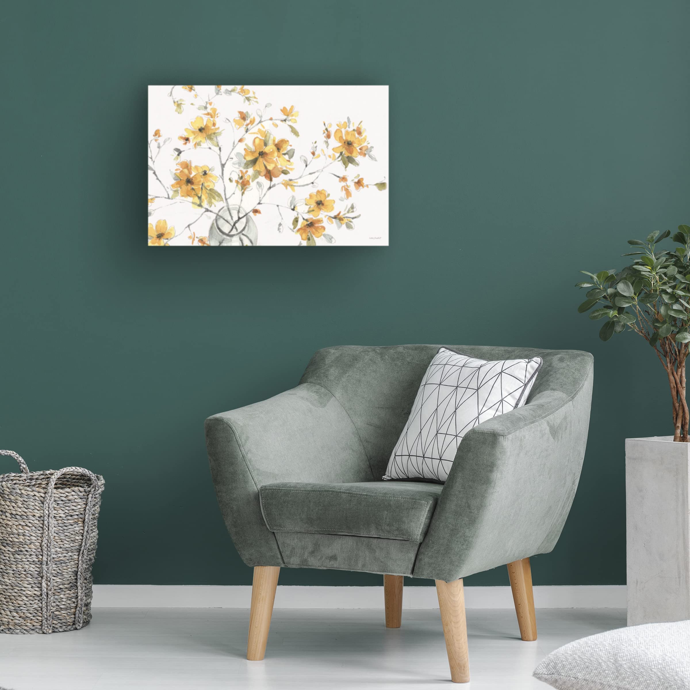 Lisa Audit 'Happy Yellow 01' Canvas Wall Art Print - Modern Abstract Painting for Living Room, Bedroom & Office Decor