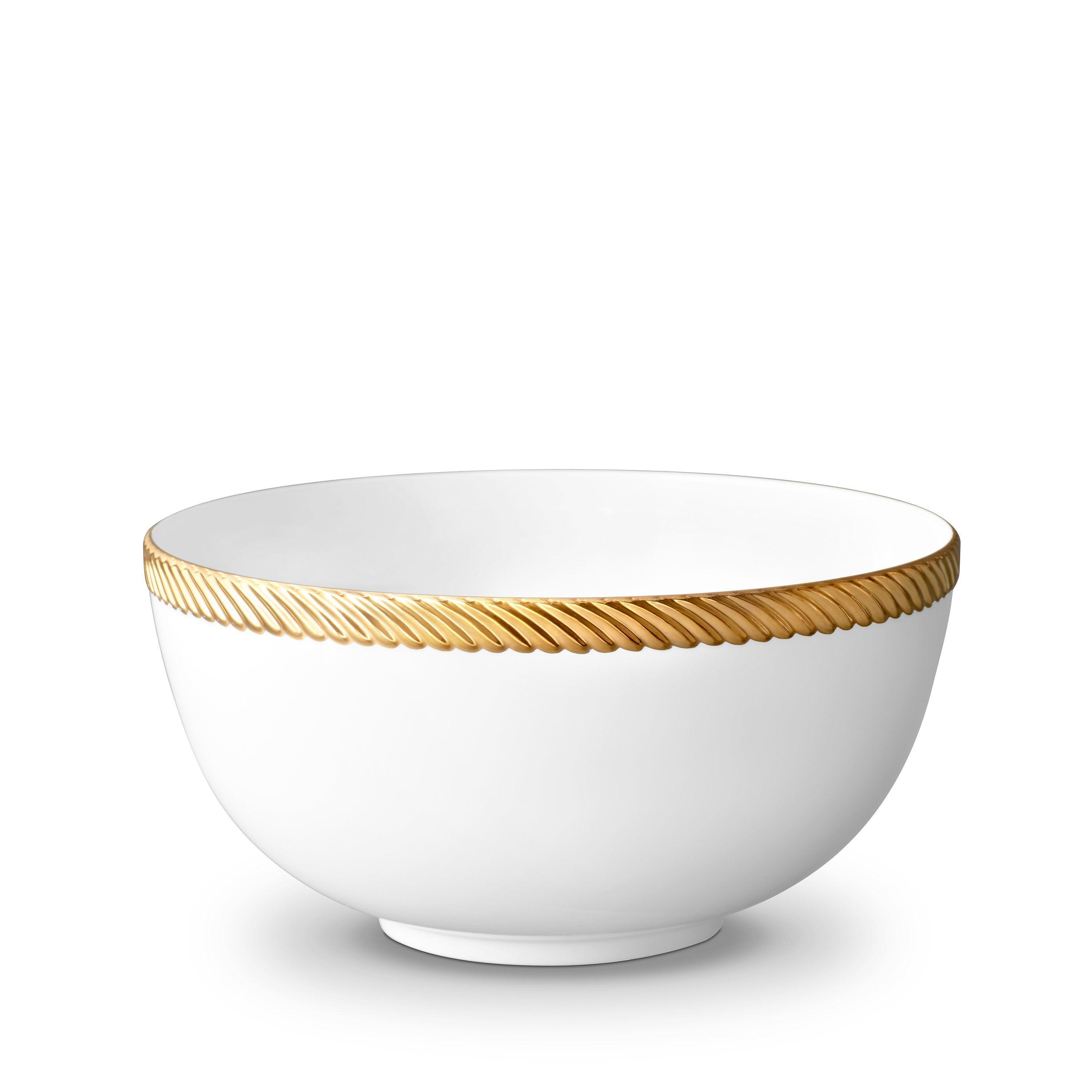 Gold Cord Bowl - Handmade Natural Fiber Fruit Basket for Kitchen & Dining Room Decor | Perfect for Fruits, Bread, and Home Organization