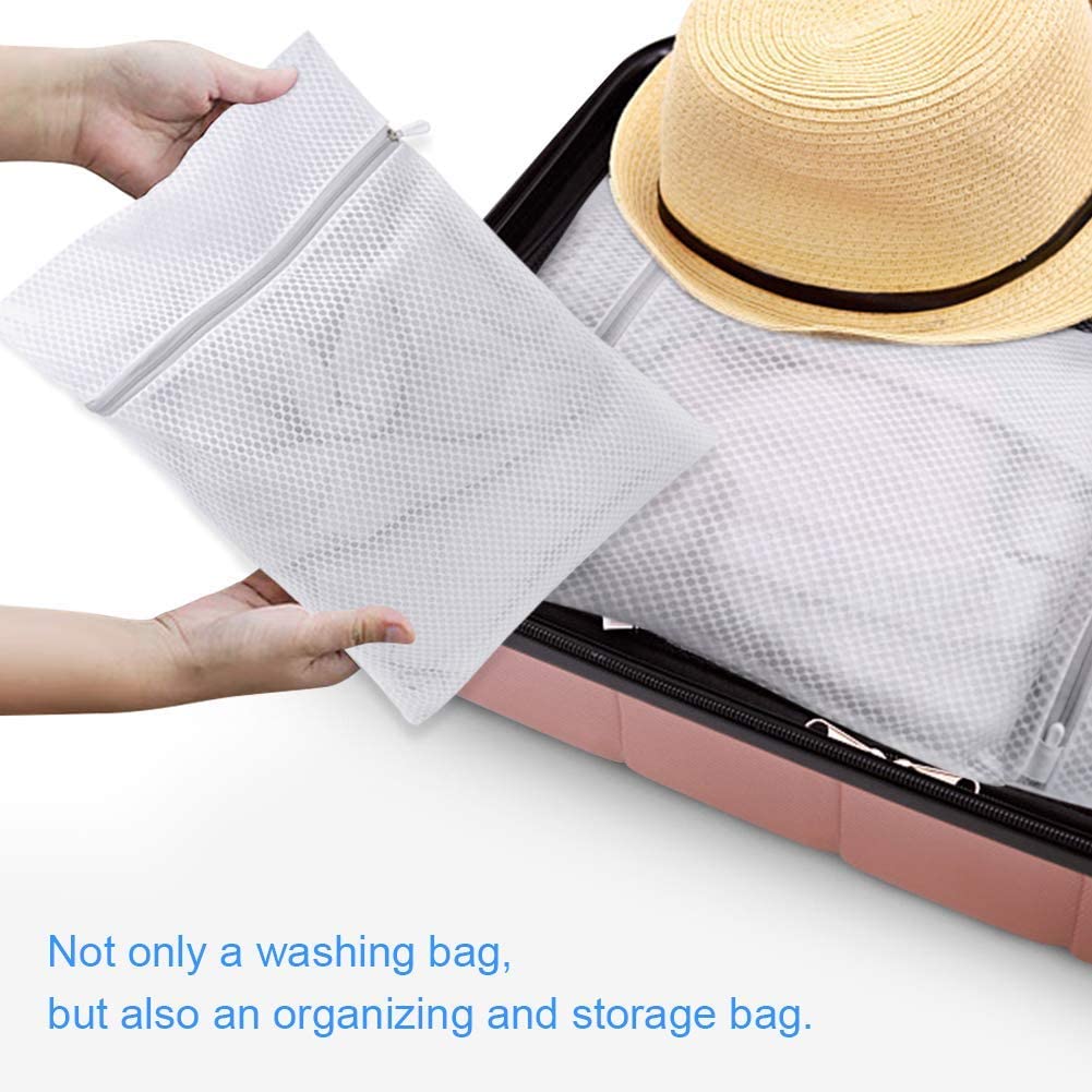 Large Mesh Laundry Bag for Travel, Gym & College - Breathable Wash Bag for Delicates & Sports Clothes