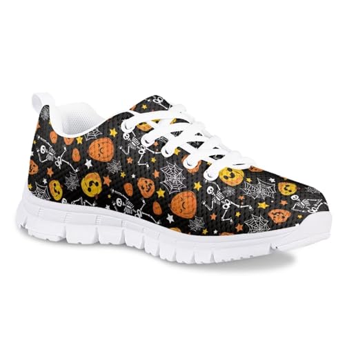 Pumpkin Skull Spider Web