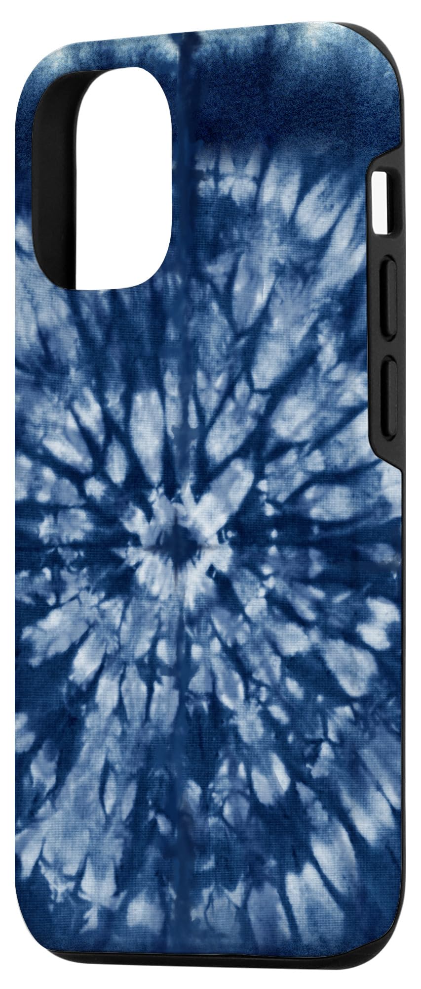 iPhone 12/12 Pro Case - Indigo Bohemian Denim Blue & White Batik Tie Dye Design - Stylish Protective Cover for Everyday Use, Travel & Boho Fashion Lovers