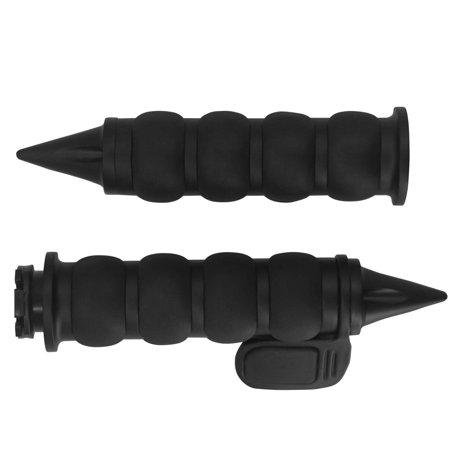 Premium 25MM 1-Inch Molded Rubber & Aluminum Motorcycle Hand Grips - Compatible with Harley Davidson, Suzuki, Kawasaki Cruisers & Choppers - Enhanced Comfort & Control for Long Rides & Custom Builds