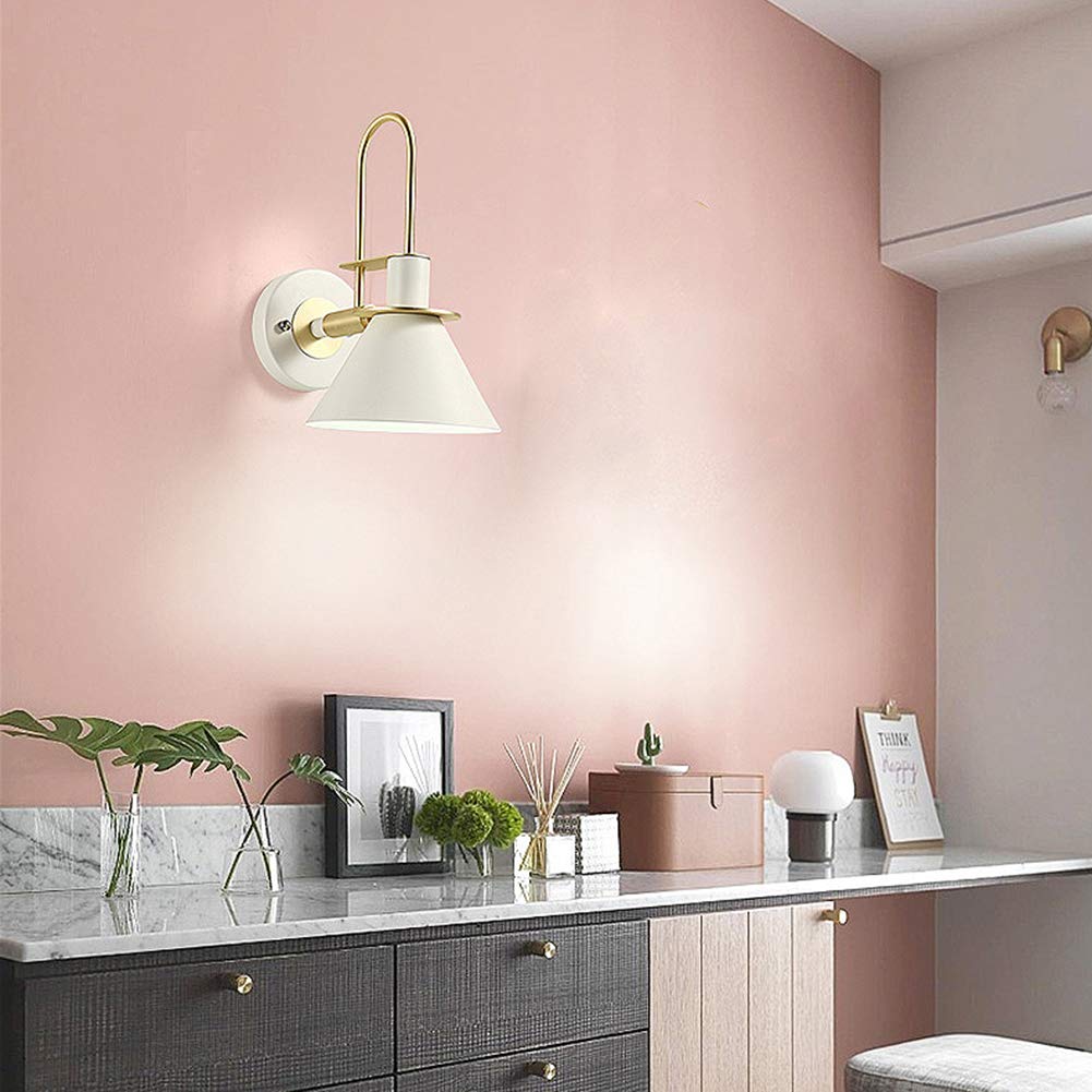Nordic Modern Wrought Iron Golden Horn Wall Light - Elegant Bedroom, Living Room, Dining Room & Study Lamp - Home Decor Lighting for Cozy Ambiance