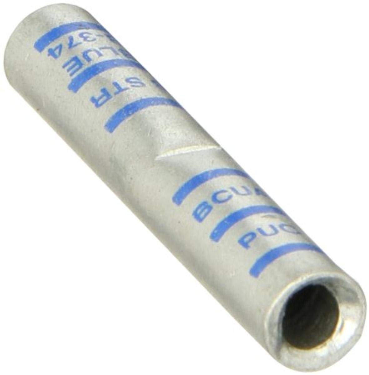 Aluminum Long Barrel Compression Splice 93208 - Blue Color Code for 8 Strand Wire Range - Ideal for Electrical Wiring & Utility Line Repairs