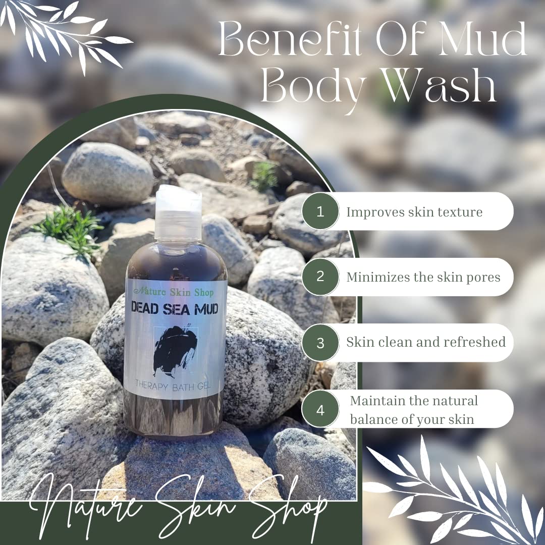 Dead Sea Mud Therapy Body Wash - Deep Cleansing & Detoxifying for Smooth Skin | Hydrating & Nourishing Shower Gel for Dry & Sensitive Skin - Perfect for Spa, Relaxation & Daily Skincare Routine