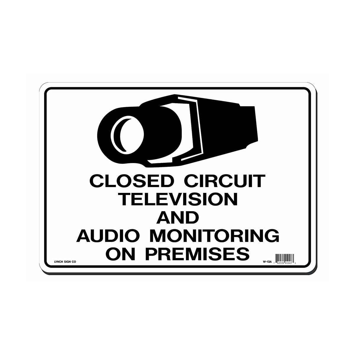 14 x 10 CCTV and Audio Surveillance Warning Sign for Business Security - Deter Burglars & Protect Property (Indoor/Outdoor Use)