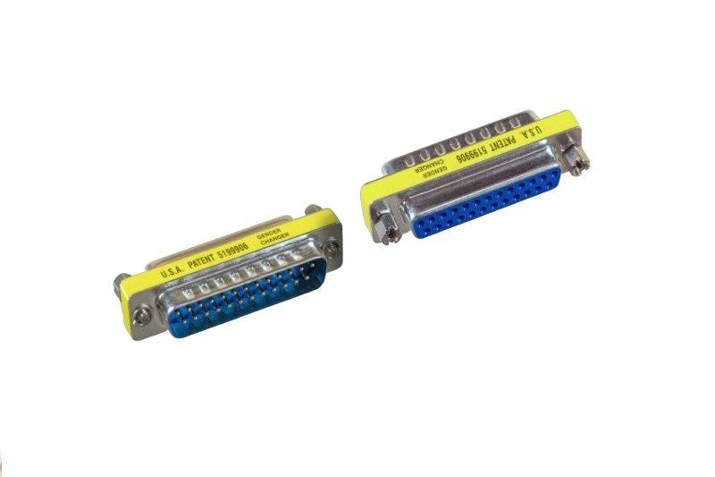 DB25 Male to Female D-Sub Serial Mini Gender Changer Coupler Adapter (6-Pack) - Perfect for Computer, Printer & Industrial Equipment Connections