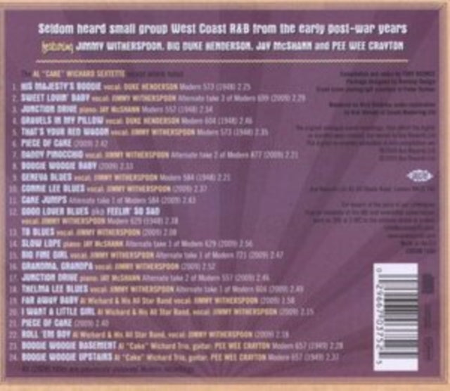 Al Cake Wichard Sextette CD - Vintage Jazz Music Album for Collectors & Music Lovers | Perfect for Relaxation, Dinner Parties & Retro Music Collections
