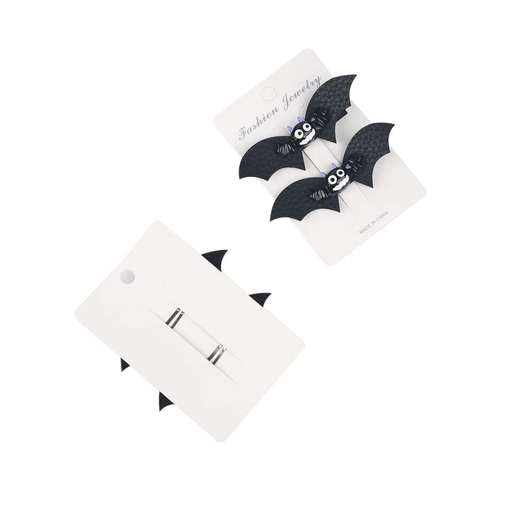 Baby Rose Halloween Headband with Pumpkin Bow & Bat Wing Hair Clips (4pcs) - Cute Infant Costume Accessories for Halloween Parties & Photo Shoots