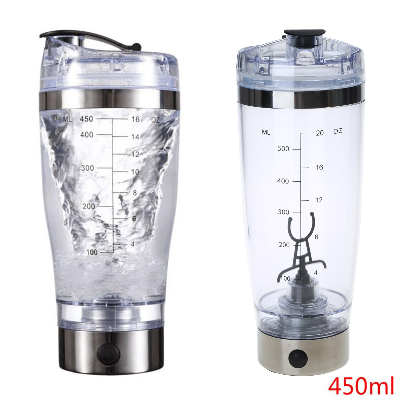 USB Rechargeable Electric Protein Shaker Bottle - Portable Automatic Mixing Cup for Protein Powder, Smoothies & Shakes - Perfect for Gym, Workout & Travel