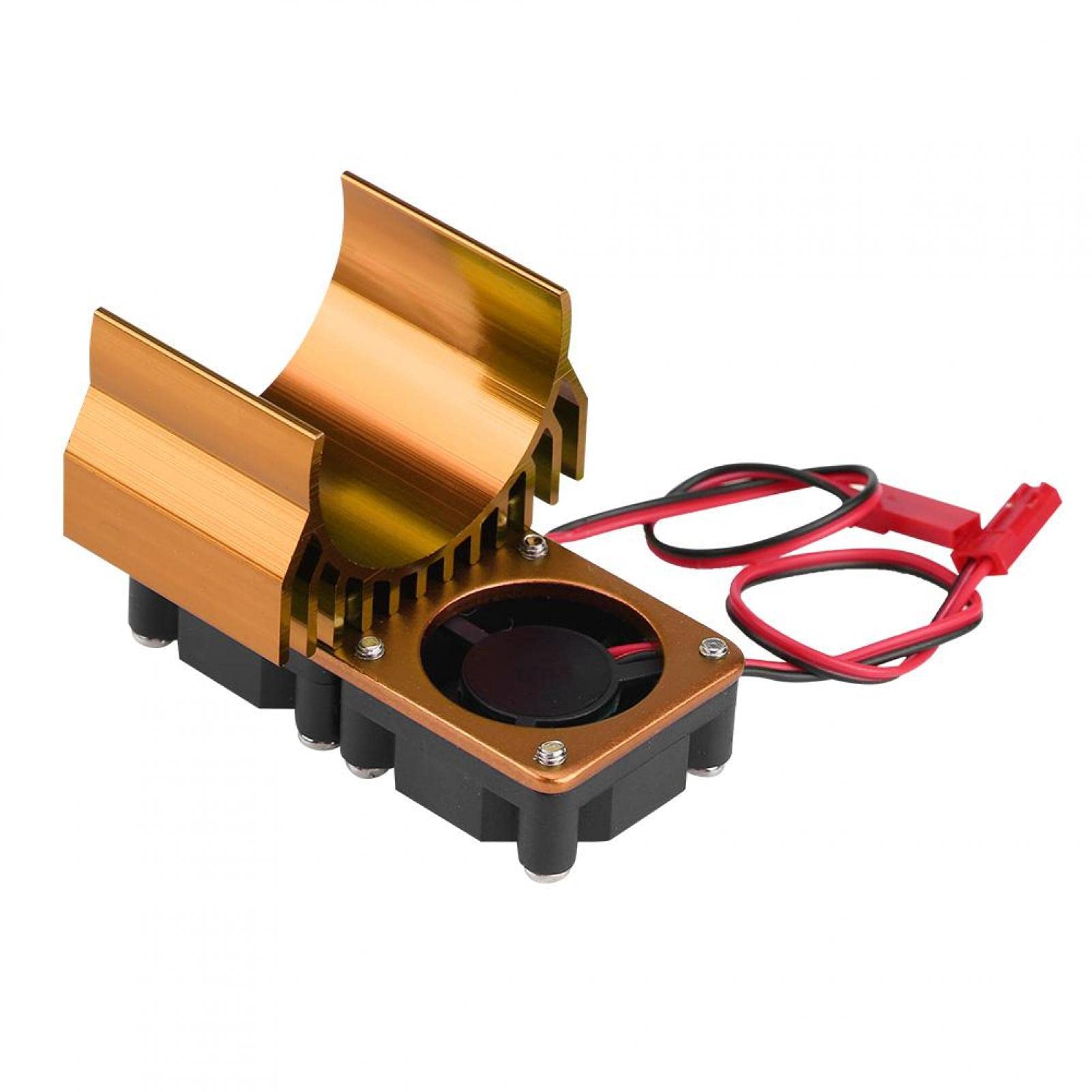 Aluminum Alloy RC Electric Motor Heat Sink with Cooling Fan for 1/10 Scale 540/550 Motor - High Performance Cooling Accessory for RC Cars, Trucks & Drift Racing Models (Perfect for Hot Summer Days & Long Racing Sessions)