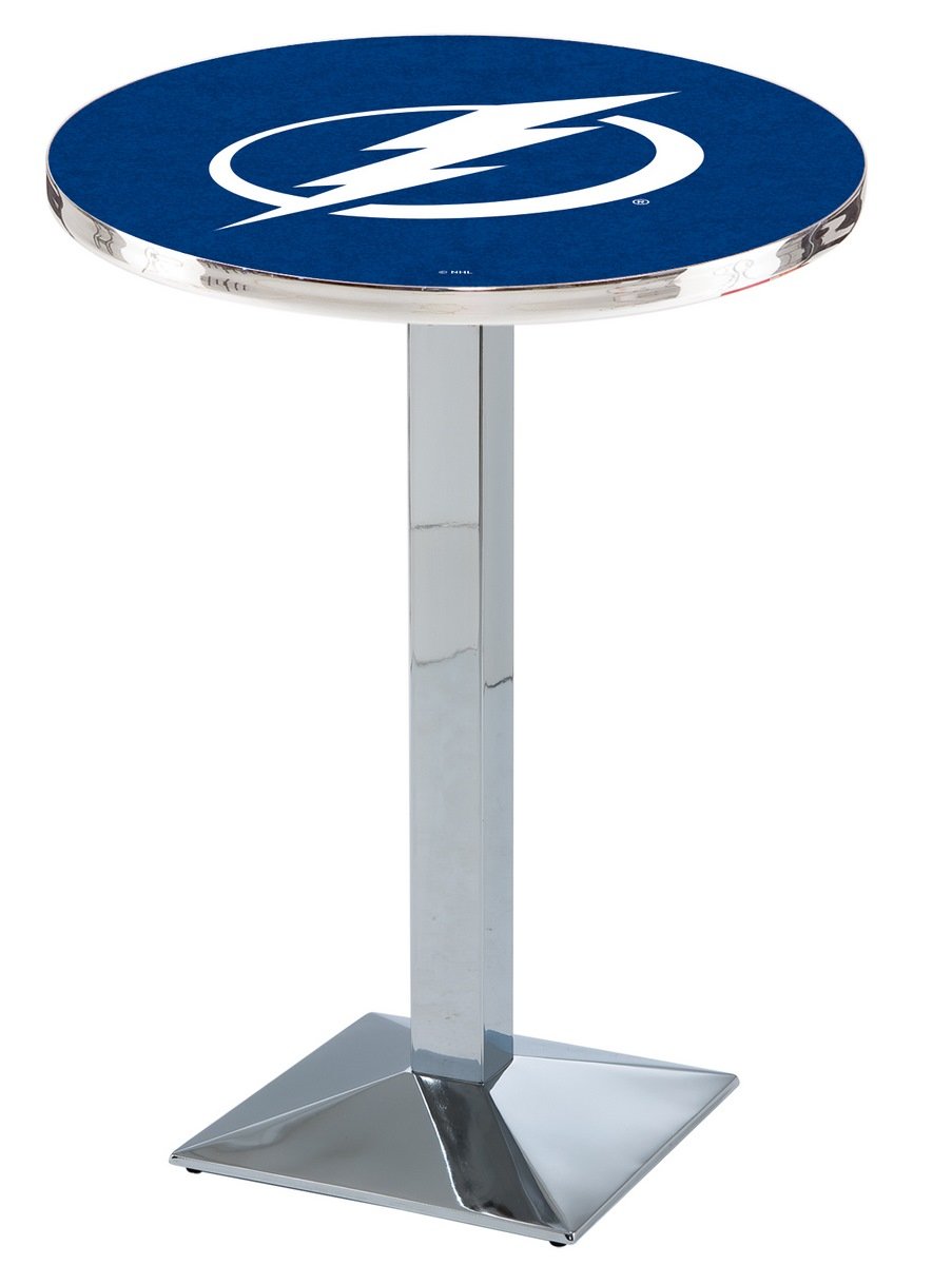 Official NHL Tampa Bay Lightning Licensed Holland Bar Stool L217 - Durable Pub Table for Home Bar, Game Room & Sports Themed Decor - Perfect for Watching Games & Entertaining Guests