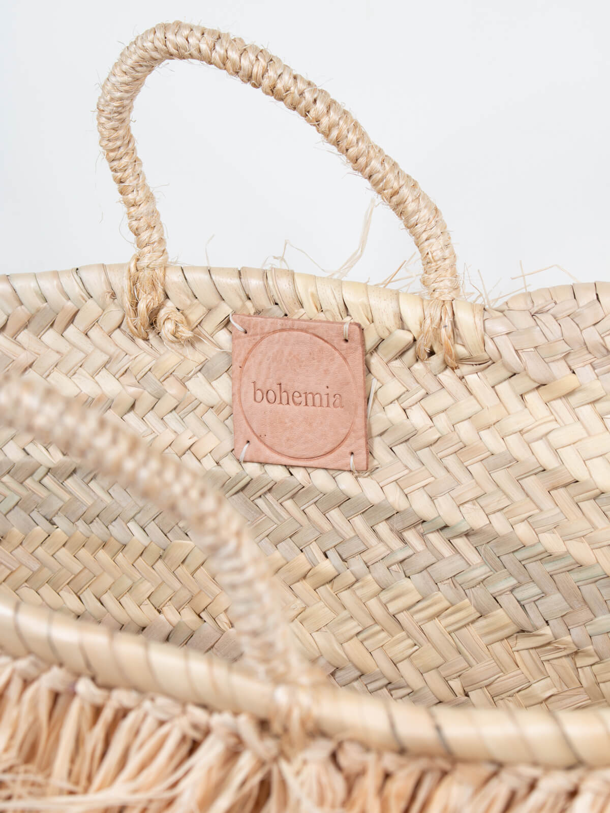 Natural Raffia Tassel Basket - Handwoven Storage Bin for Home Decor, Beach Picnic, or Boho Chic Style | Perfect for Blankets, Toys, and Magazines