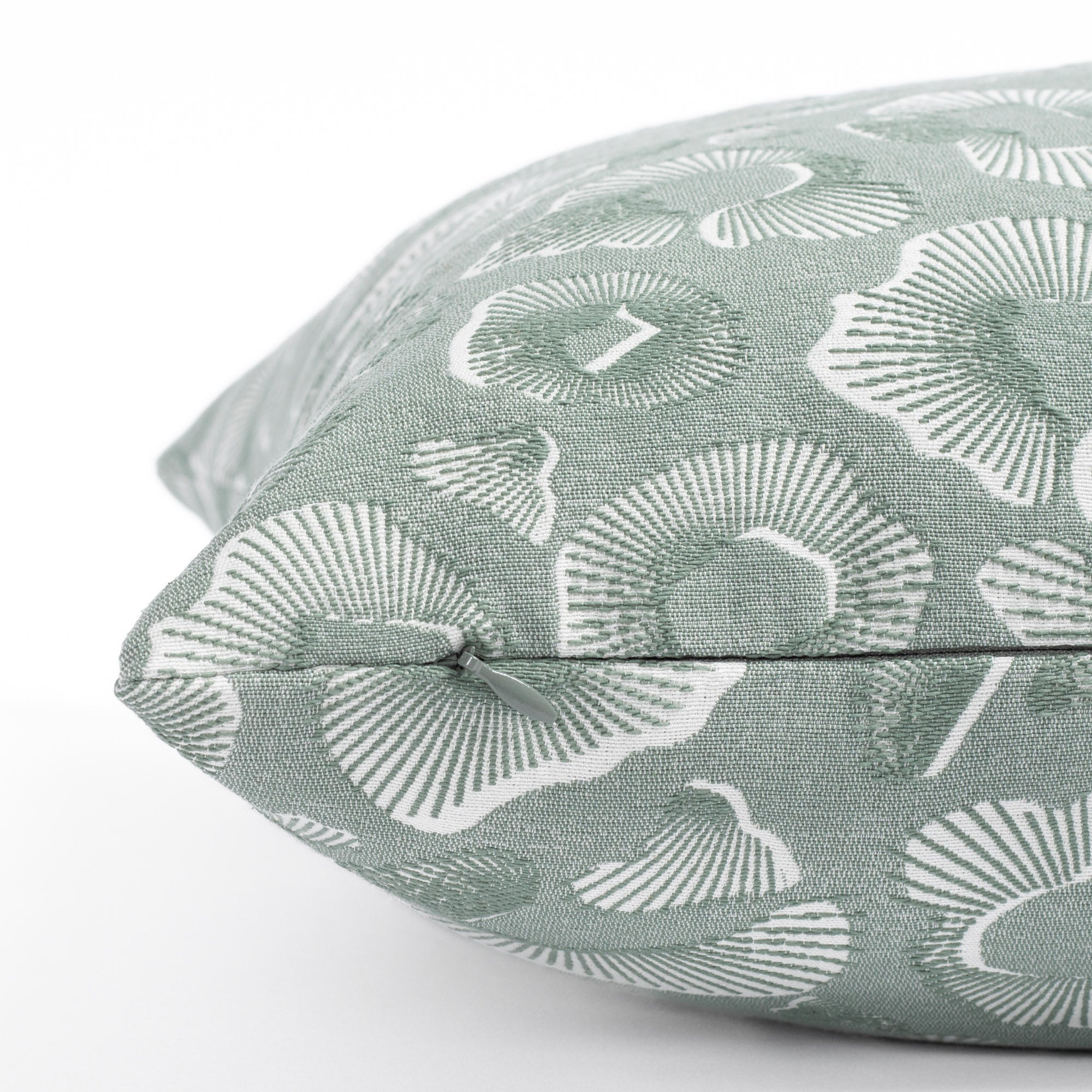 Ocean 20x20 Inch Decorative Throw Pillow Cover - Jade Green Square Cushion for Sofa, Bed, Living Room & Home Decor