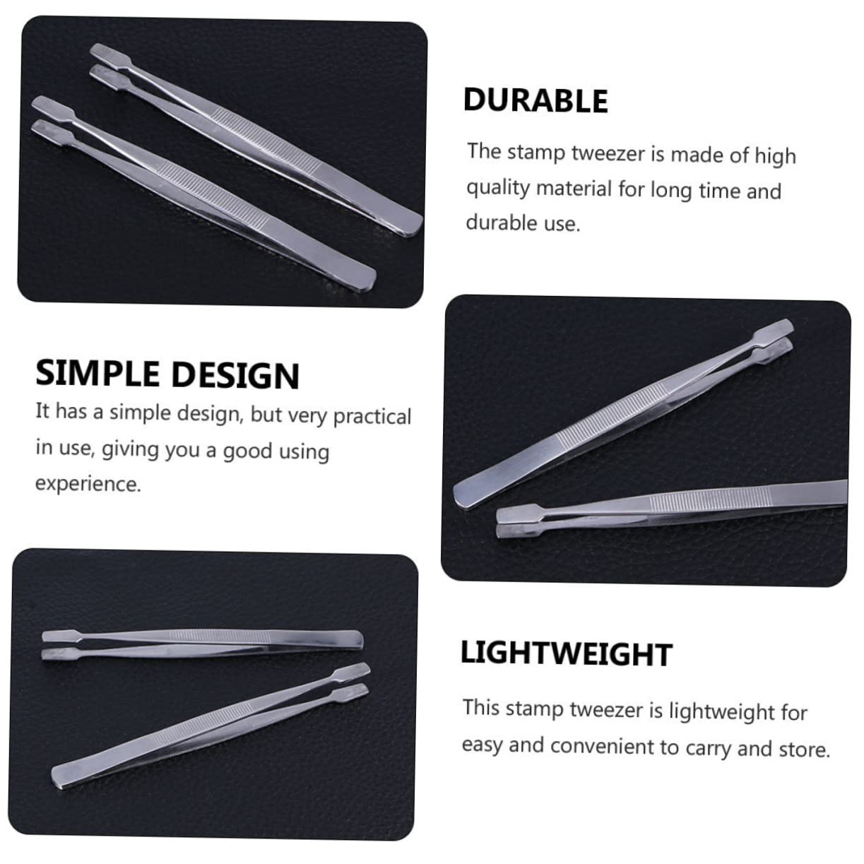 IPetBoom 3-Piece Stainless Steel Eyelash Tweezer Set - Precision Eyelash Extension & Nail Art Tools for Professionals | Perfect for False Lashes, Cluster Lashes & Nail Stickers (Portable, Durable) | Salon, Home & Travel Use