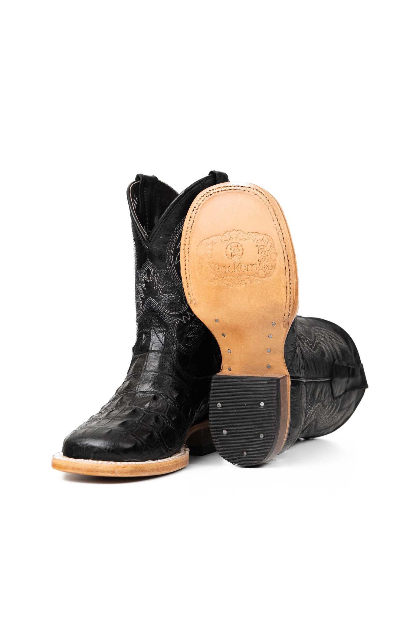 Little Kids Caiman Hornback Pro Rodeo Boots - Western Style Cowboy Boots for Boys & Girls | Perfect for Rodeo, Horse Riding & Country Fashion