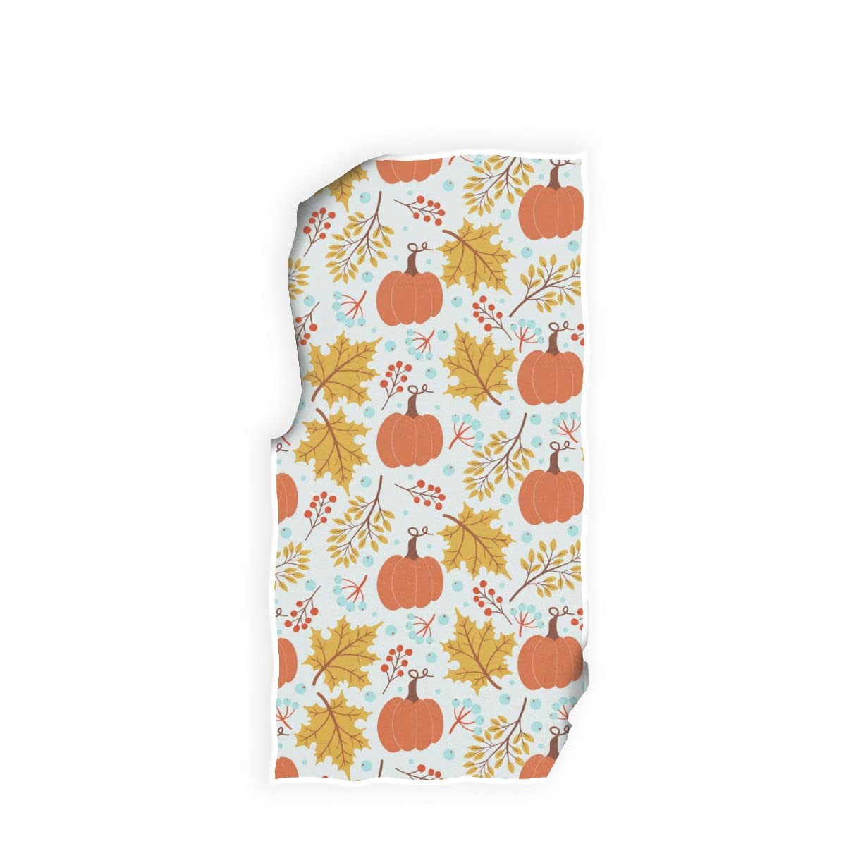 Wamika Pumpkin Maple Leaves Bath Towel Set - Highly Absorbent Hand, Shower & Kitchen Towels for Gym, Bathroom - Perfect for Autumn Decor, Thanksgiving & Everyday Use
