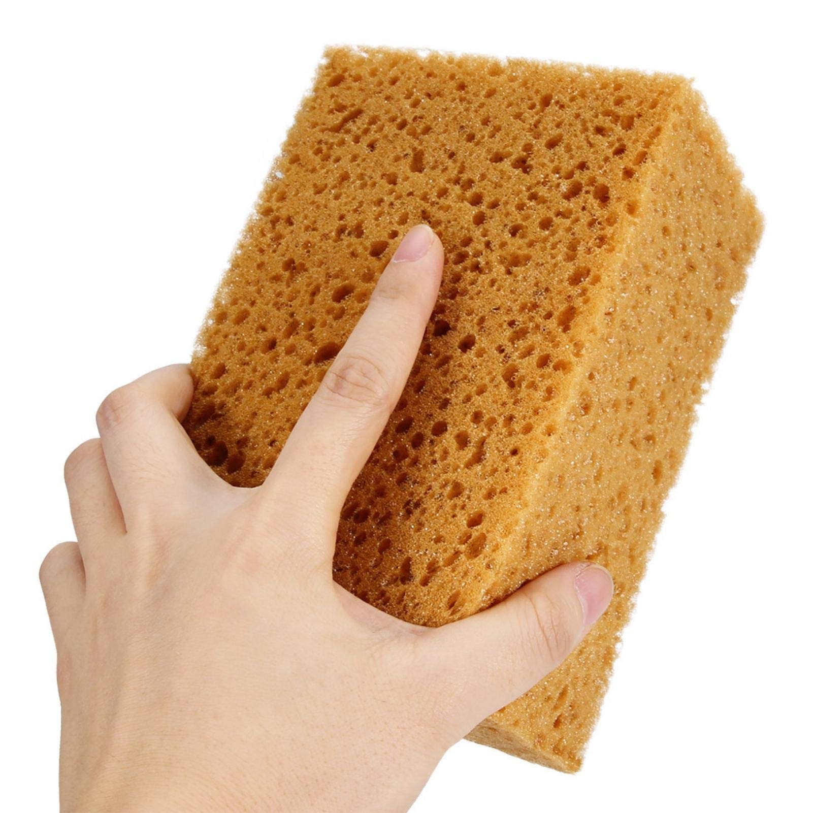 Premium Car Wash Sponge - Non-Slip Square Handheld Sponge for Auto, Motorcycle & Vehicle Cleaning | Comfortable Car Detailing Supplies (1pc) - Perfect for Hand Washing, Wax Application & Spot Cleaning