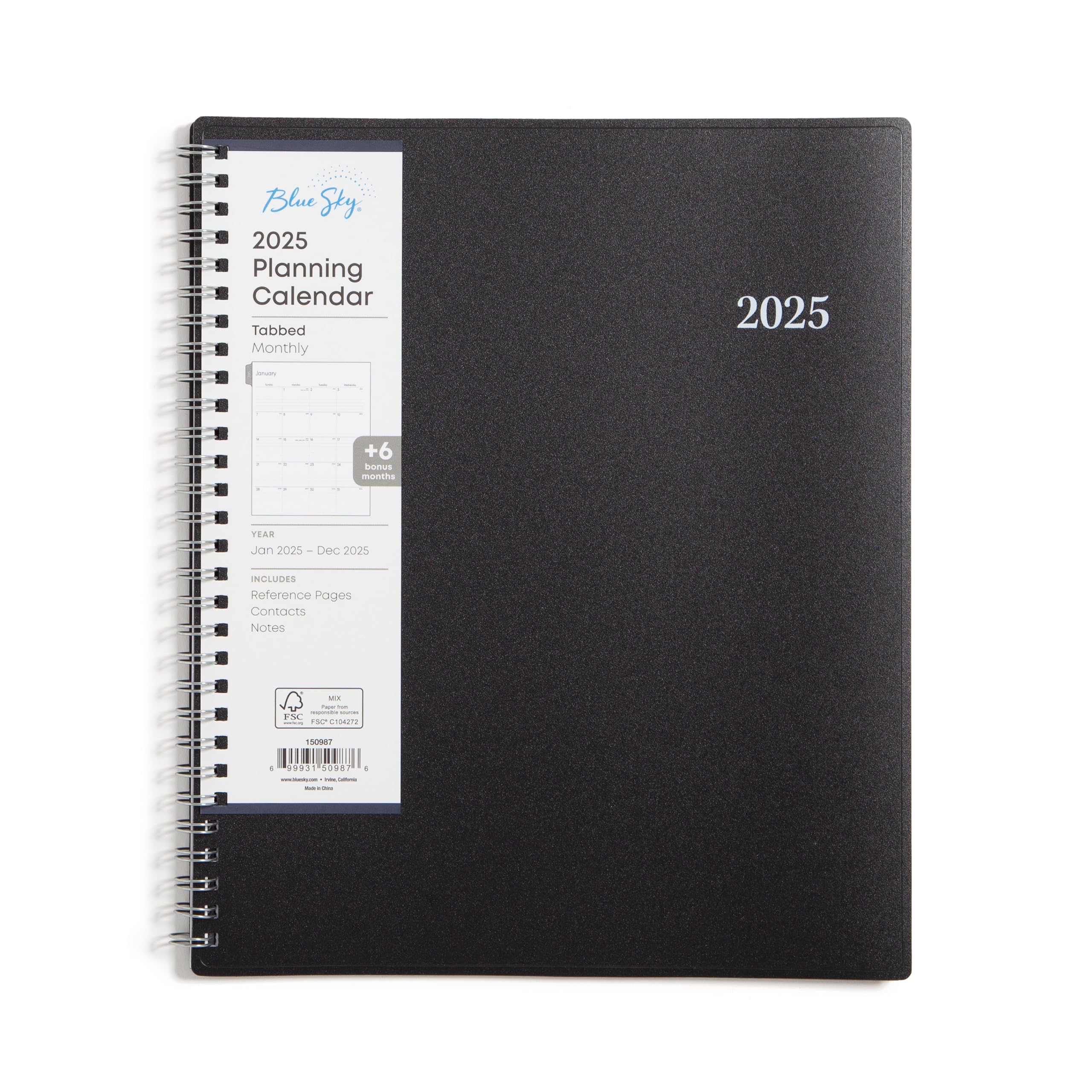 Blue Sky 2025 Monthly Planner Calendar - January to December 2025, 8
