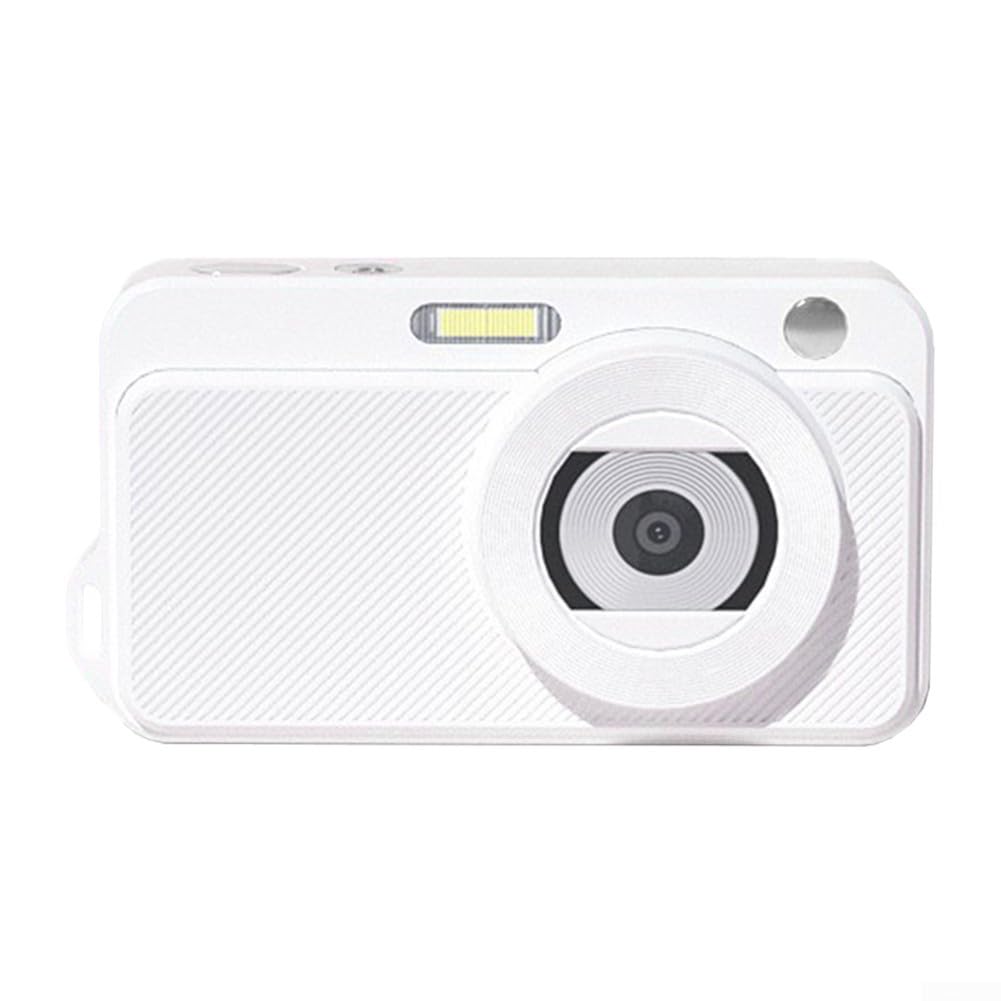 EpheyFIF Small Digital Camera with AutoFocus - 4K Vlogging Camera for YouTube, Dual Lens HD 1080P Compact Camera for Beginners, Perfect for Travel, Blogging & Everyday Photography (White)