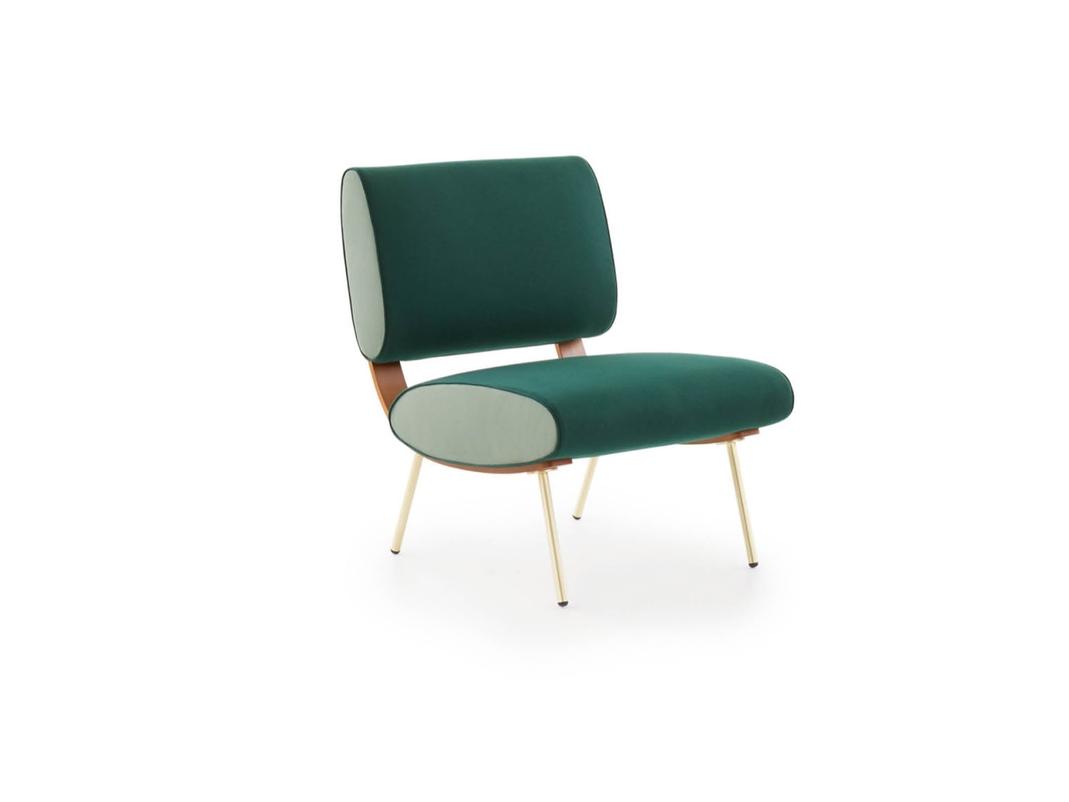 Modern Round D.154.5 Armchair - Mid-Century Inspired Accent Chair with Wooden Legs for Living Room, Bedroom or Office - Comfortable Lounge Seating for Home Decor