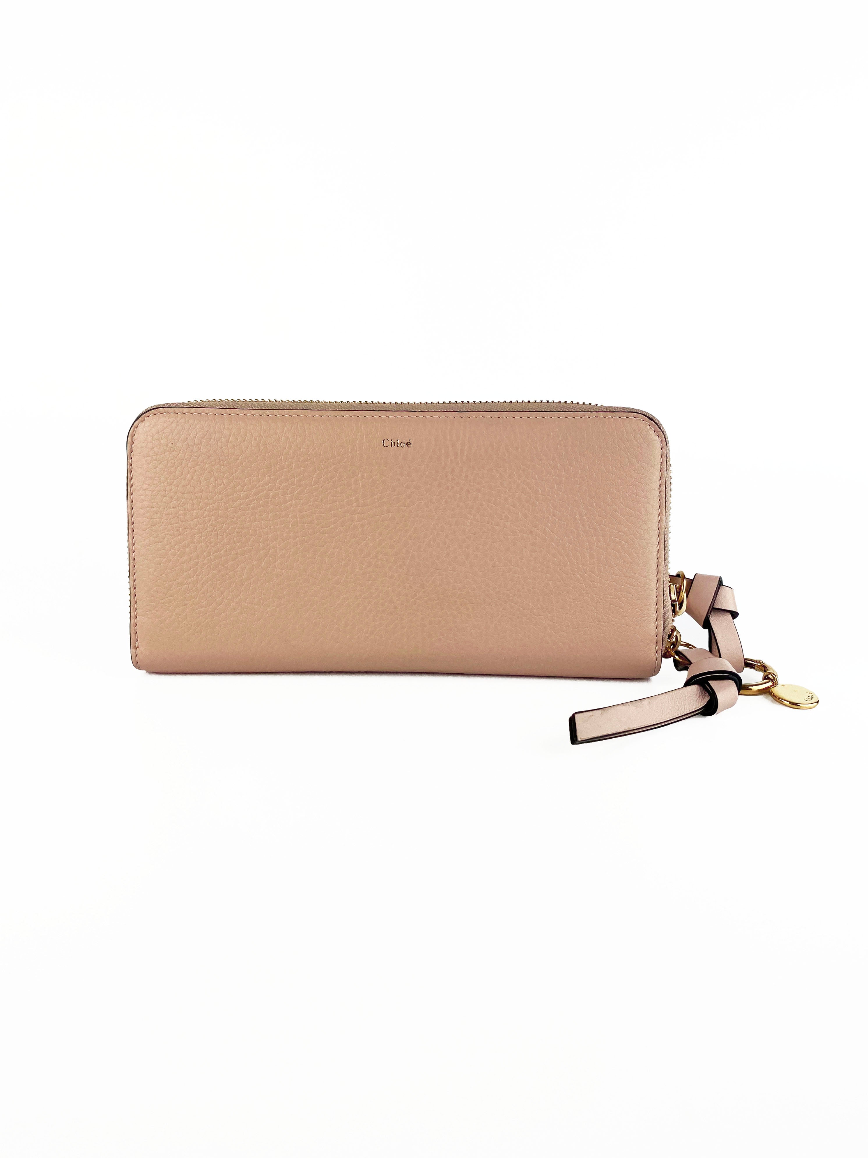 Chloe Pink Long Alphabet Wallet for Women - Stylish RFID Blocking Leather Wallet with Multiple Card Slots - Perfect for Everyday Use, Travel & Shopping