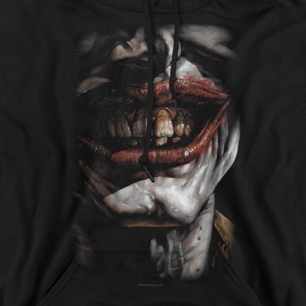 Trevco Batman Smile of Evil Unisex Hoodie for Adults - Soft Pullover Sweatshirt for Cosplay, Halloween & Casual Wear