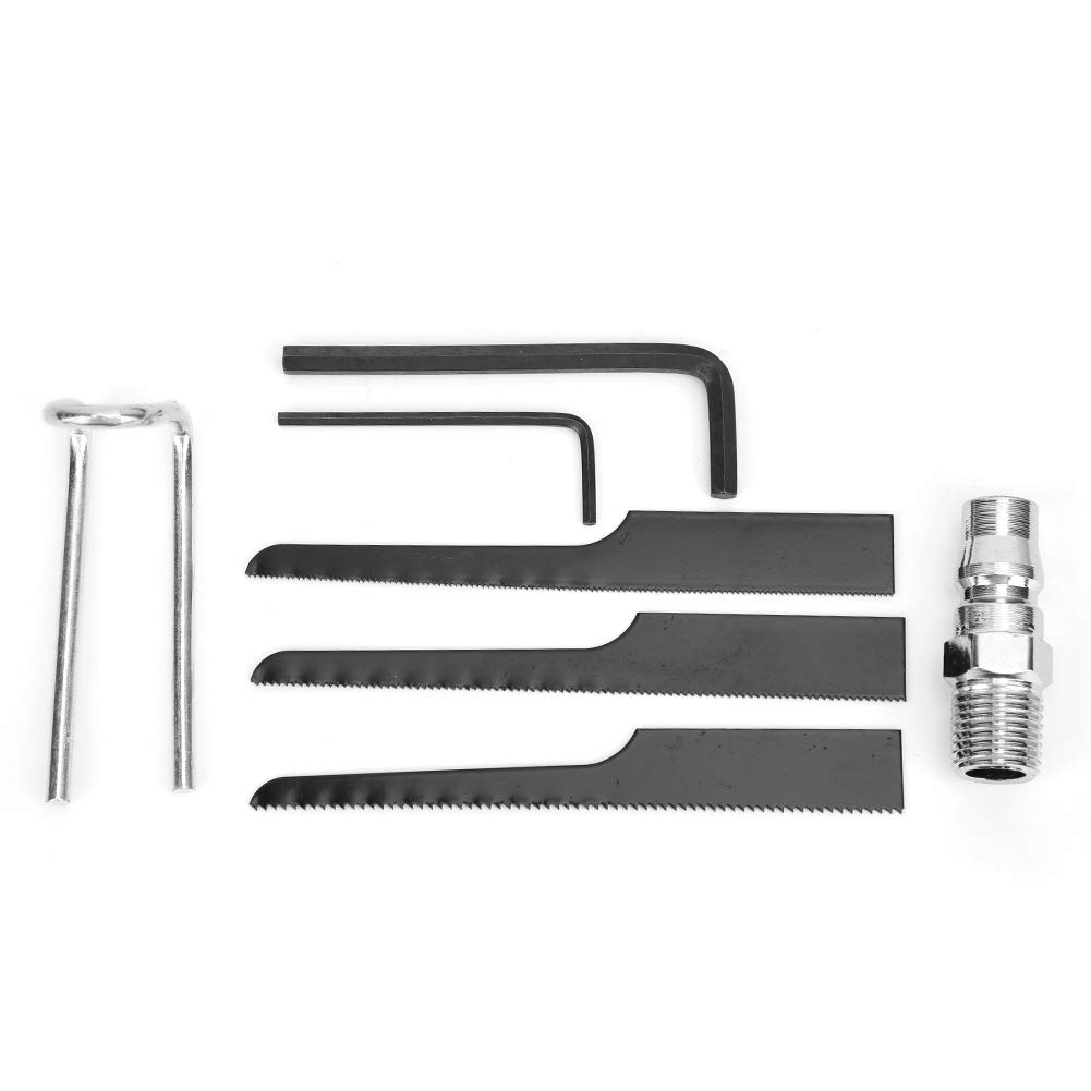 Air Reciprocating Saw - Heavy Duty Pneumatic Metal Cutting Tool with 3PC Saw Blades for Aluminum Sheet Metal | Ideal for HVAC, Auto Repair & Metal Fabrication