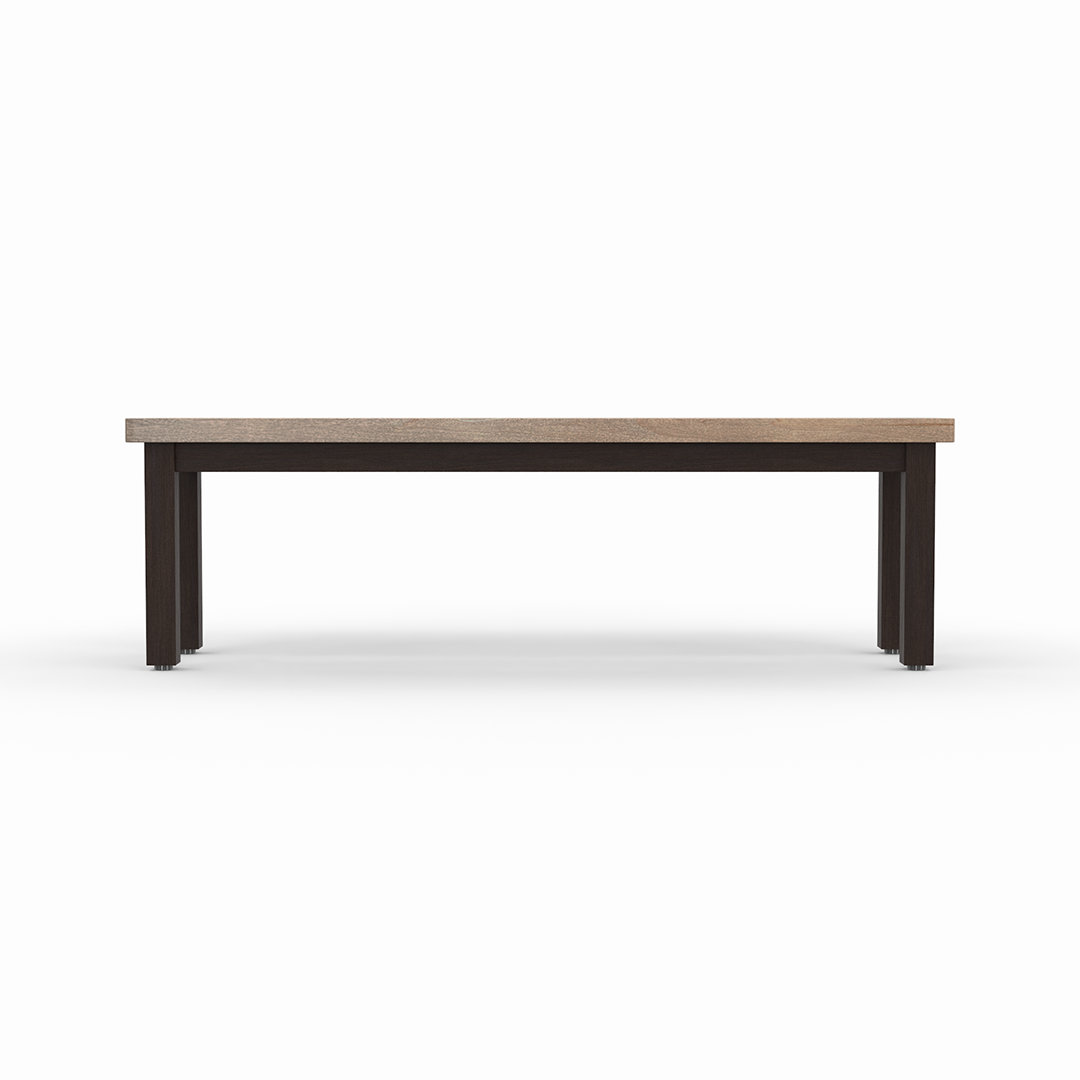 60 Inch Solid Wood Plank Bench - Sturdy & Modern Seating for Dining Room, Entryway, or Outdoor Patio