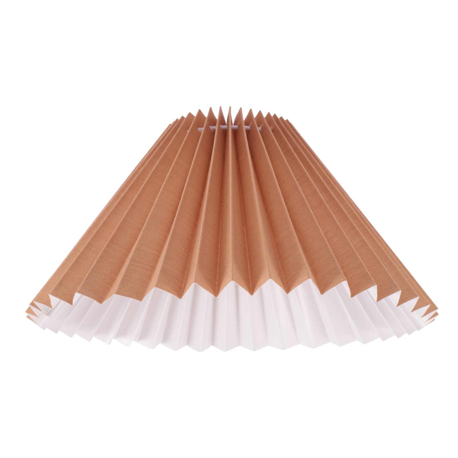 OSALADI Modern Pleated Lamp Shade - Decorative Bulb Cage Cover for Table Lamps, Bedside Lights & Pendant Lighting (Khaki) | Perfect for Living Room, Bedroom & Office Decor
