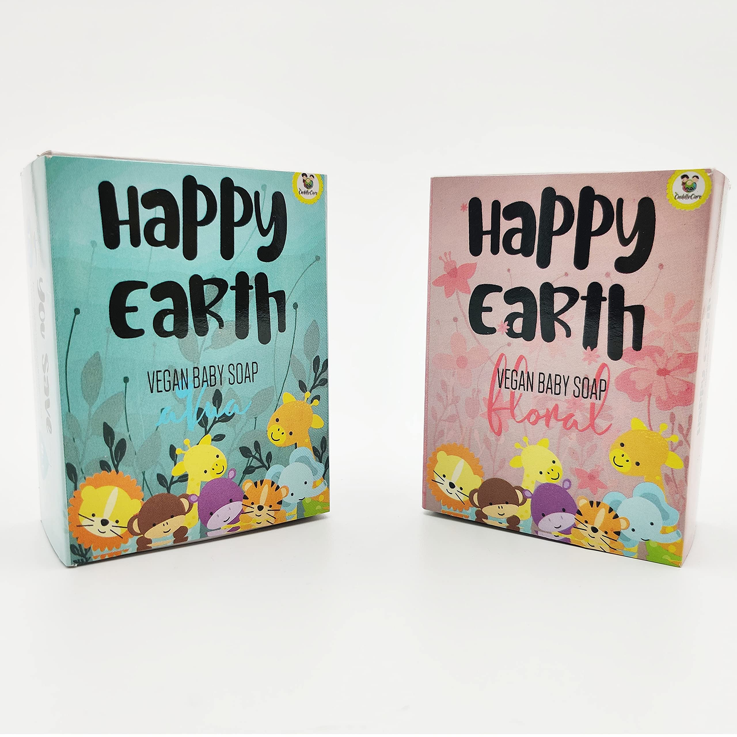 **CuddleCare Happy Earth Vegan Baby Bath Soap with Organic Coconut Oil & Lemon Oil – 100% Natural, Chemical-Free, Gentle for Newborns & Sensitive Skin – Perfect for Daily Bathing & Relaxation**