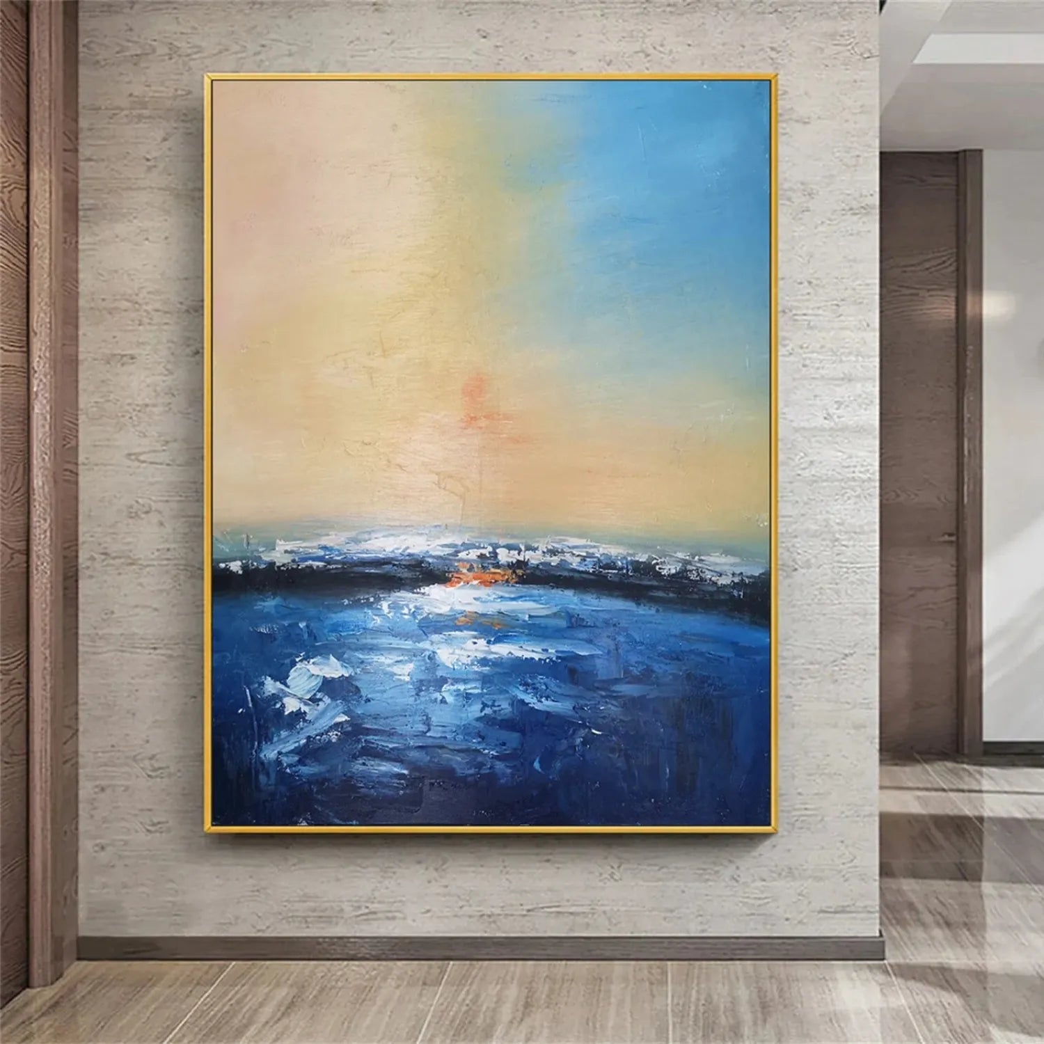 Ocean and Sky Painting #OS 180 - Stunning Seascape Wall Art for Home & Office Decor - Perfect for Living Room, Bedroom or Beach House