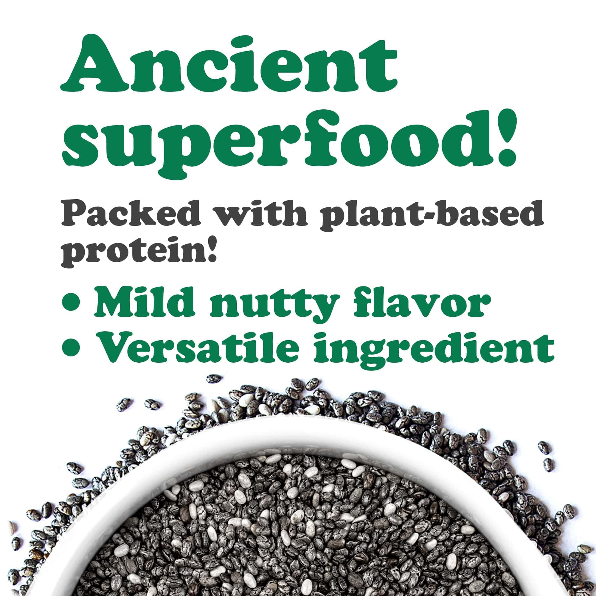 Food to Live - Organic Black Chia Seeds, 5 Pounds | Non-GMO, Whole, Sproutable | Vegan, Kosher, Keto & Sirtfood Friendly | Rich in Omega-3, Fiber & Protein | Perfect for Smoothies, Baking & Healthy Snacks