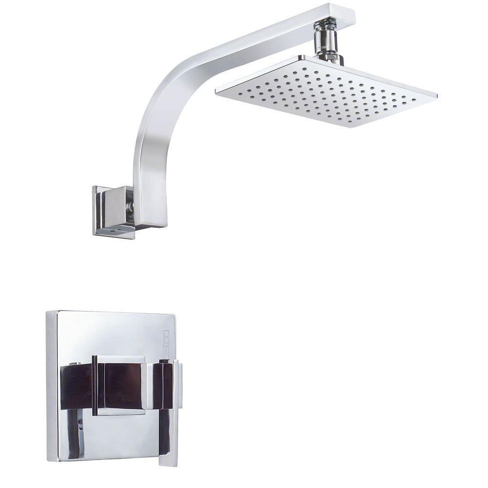 Danze Sirius 1-Handle Pressure Balance Shower Faucet Trim Kit in Chrome - Modern Bathroom Fixture for Spa-Like Shower Experience (Valve Not Included) 634488