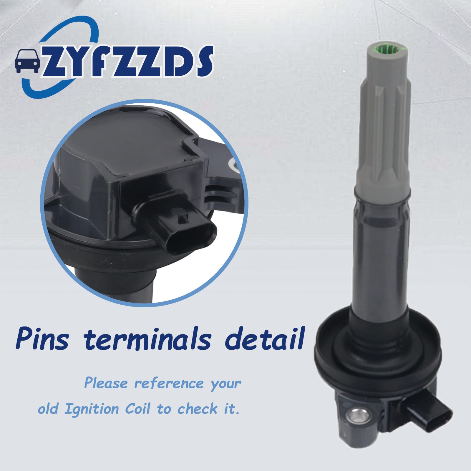 8 Pack Ignition Coil Set Compatible with 2016-2017 Ford F-150 V8 5.0L & Mustang V8 5.0L - OEM FR3Z-12029-A Replacement - Improve Engine Performance & Fuel Efficiency for Daily Driving & Off-Road Use