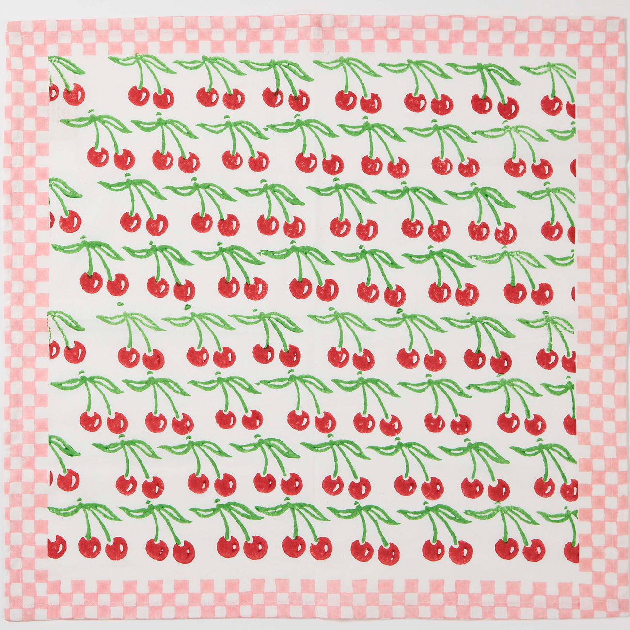 Premium Cherry Print Cotton Napkins - Elegant Dinner Table Decor for Parties, Weddings & Home Dining