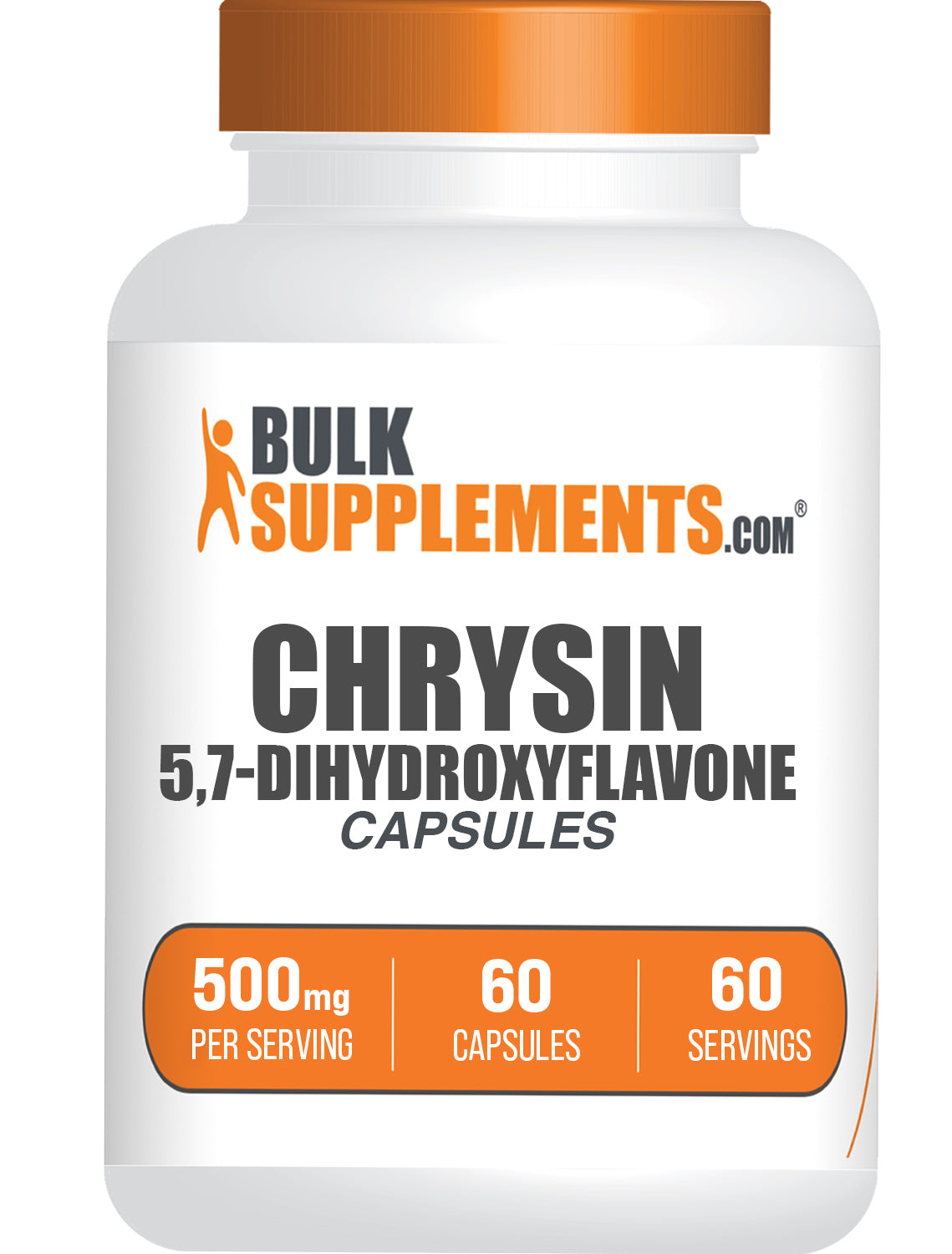 Premium Chrysin Capsules 500mg - Natural Flavonoid Supplement for Testosterone Support & Muscle Growth - Vegan, Non-GMO - Ideal for Bodybuilding, Fitness & Hormonal Balance